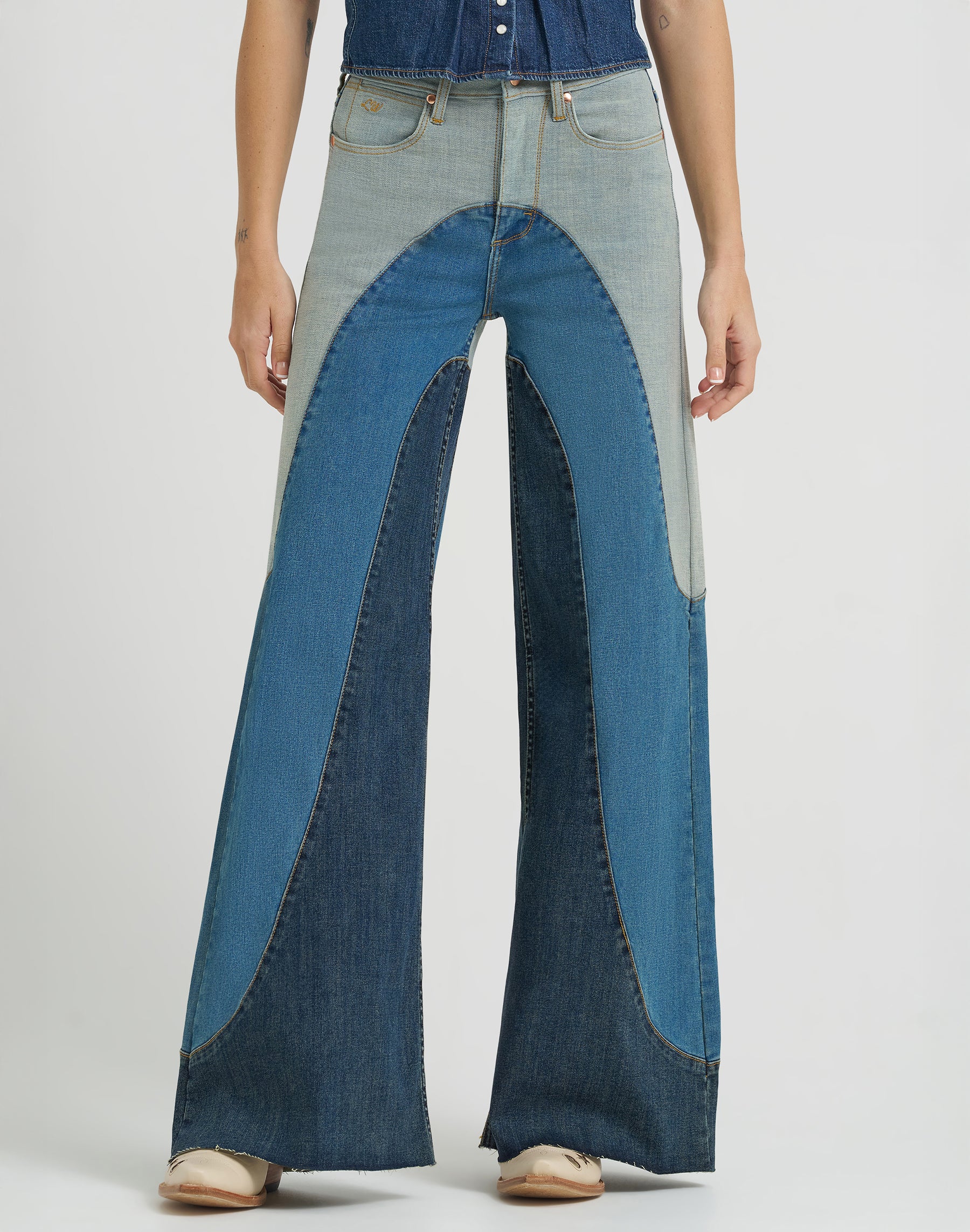 Groovy wide-leg jeans in denim