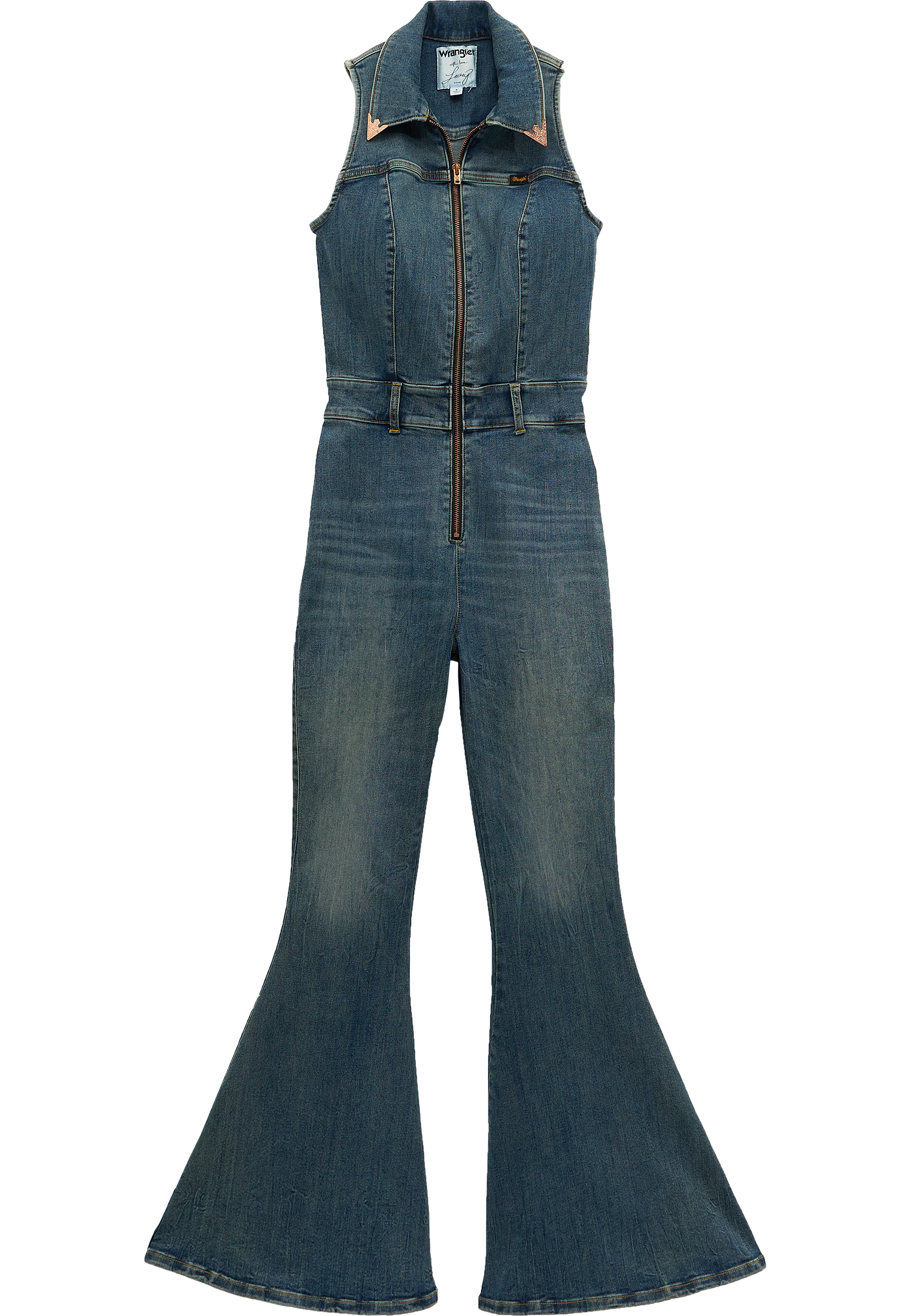 Denim catsuit in denim