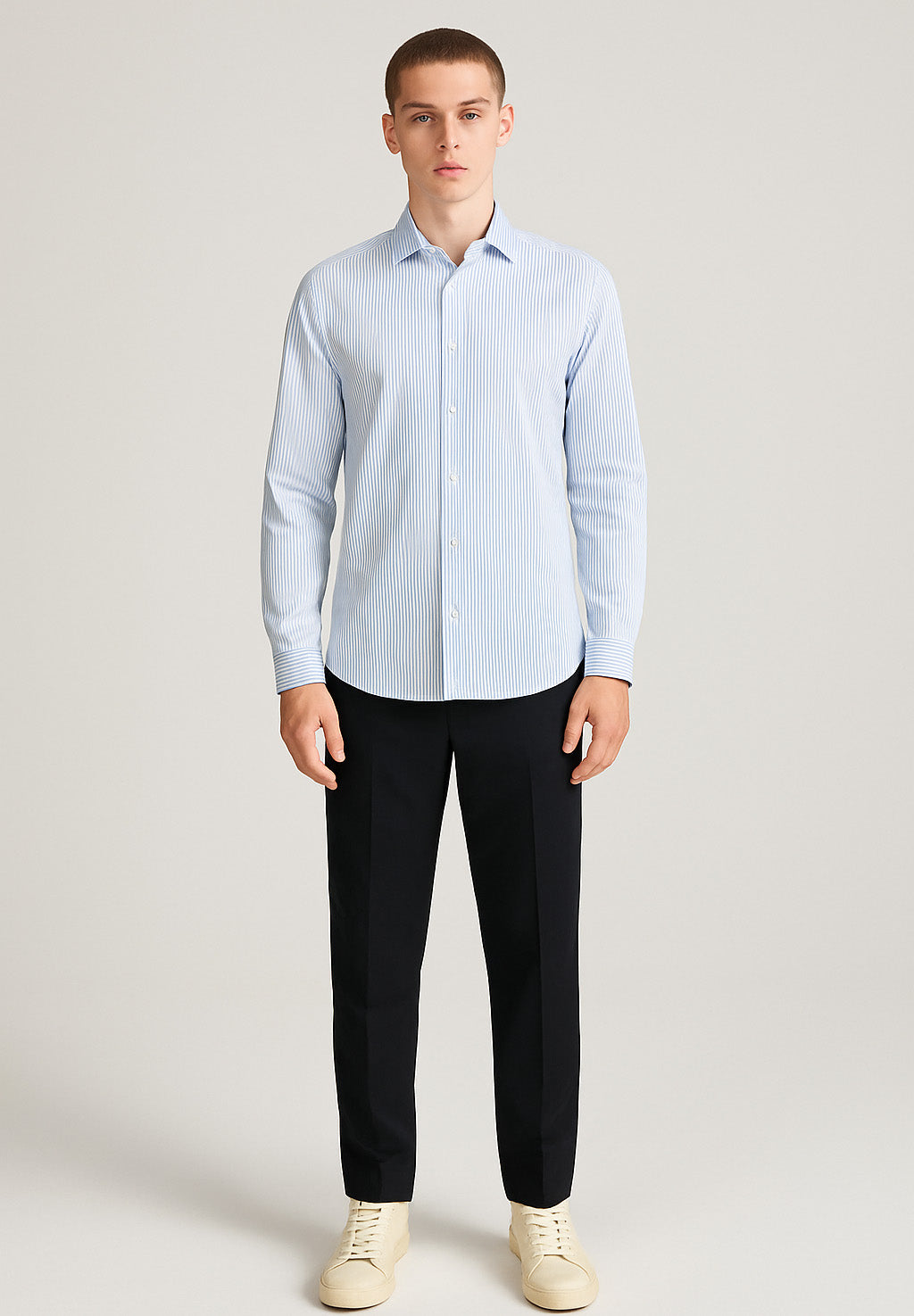 Kin/S in White+Azure Shirts GAS