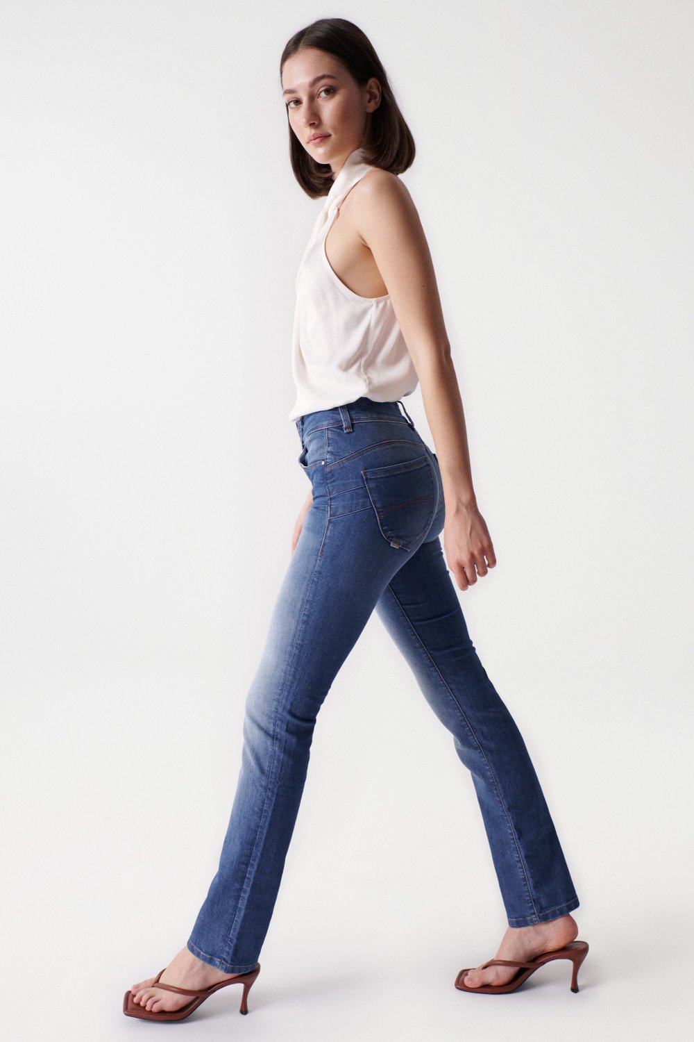 Secret Slim Push-In in Medium Wash Jeans Salsa Jeans   