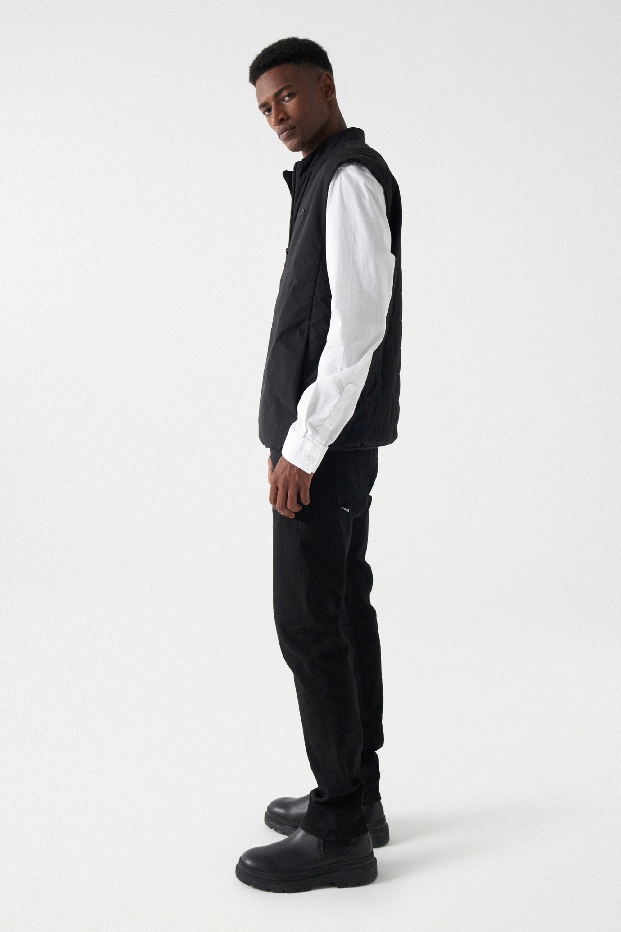 Padded Gilet in Black Jackets Salsa Jeans   