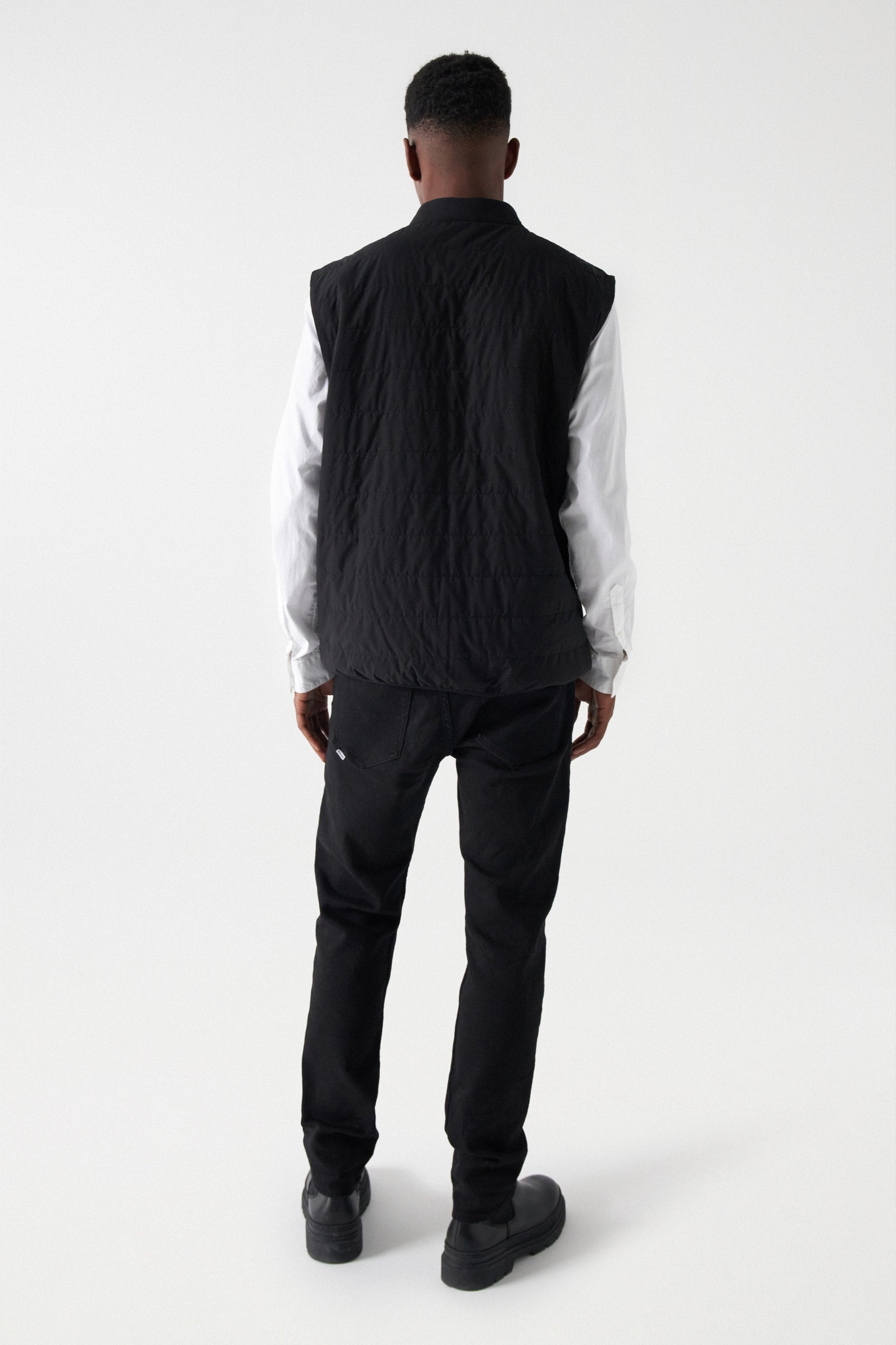 Padded Gilet in Black Jackets Salsa Jeans   