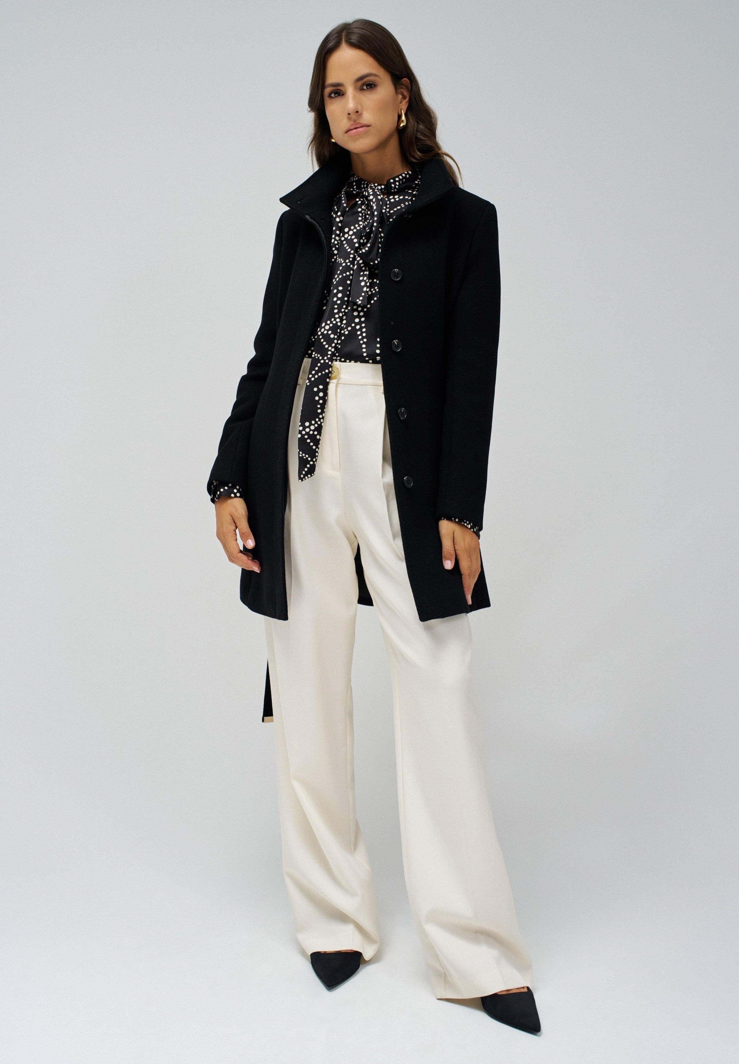 The Reimagined Wool Coat in Black Jackets Salsa Jeans