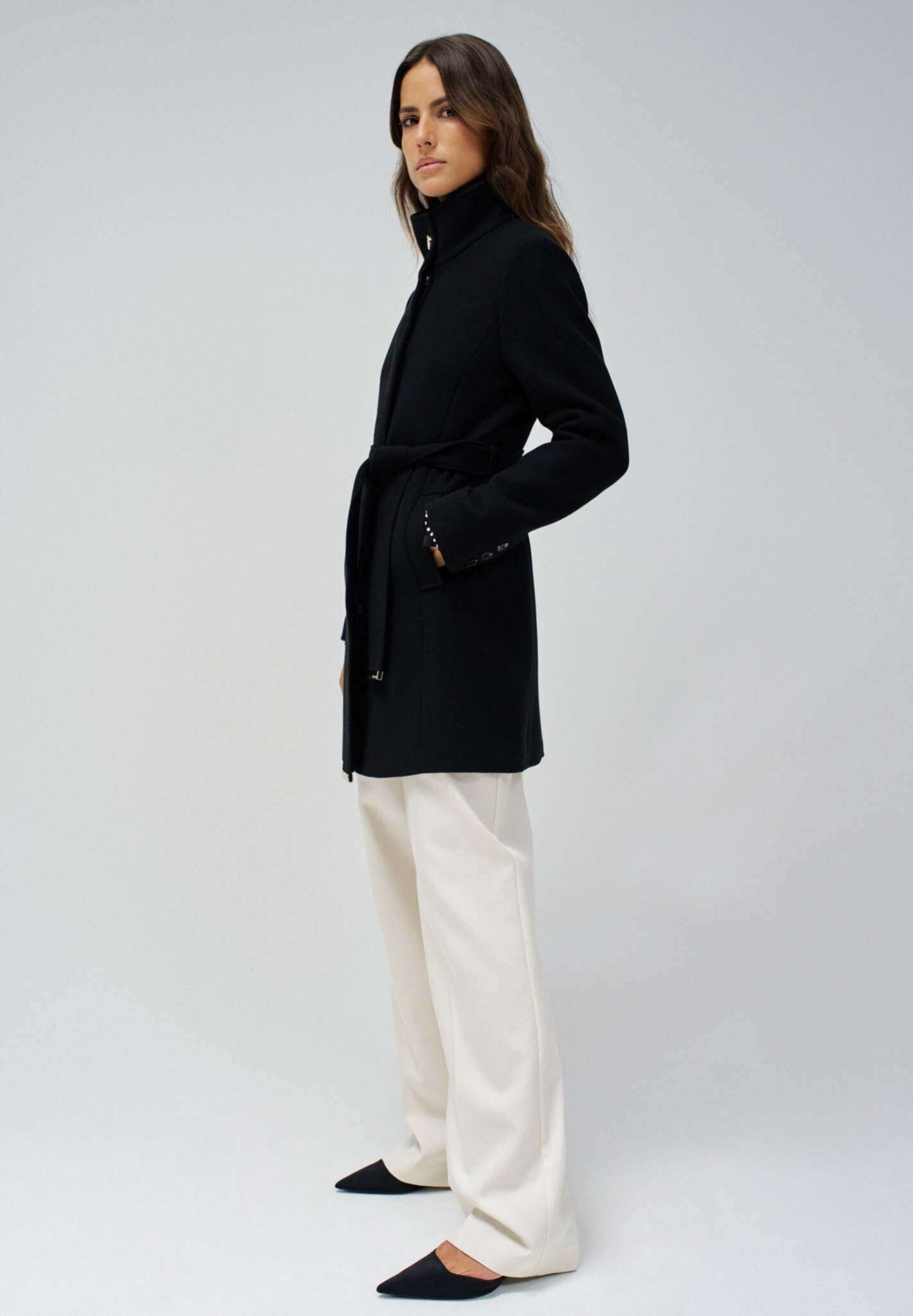 The Reimagined Wool Coat in Black Jackets Salsa Jeans
