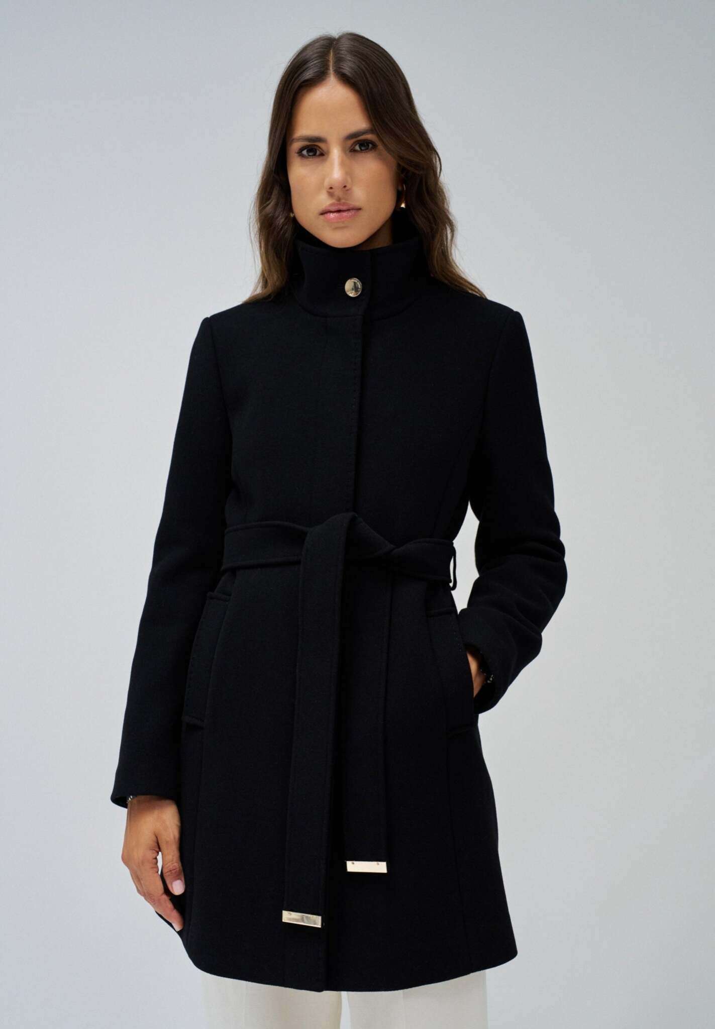 The Reimagined Wool Coat in Black Jackets Salsa Jeans