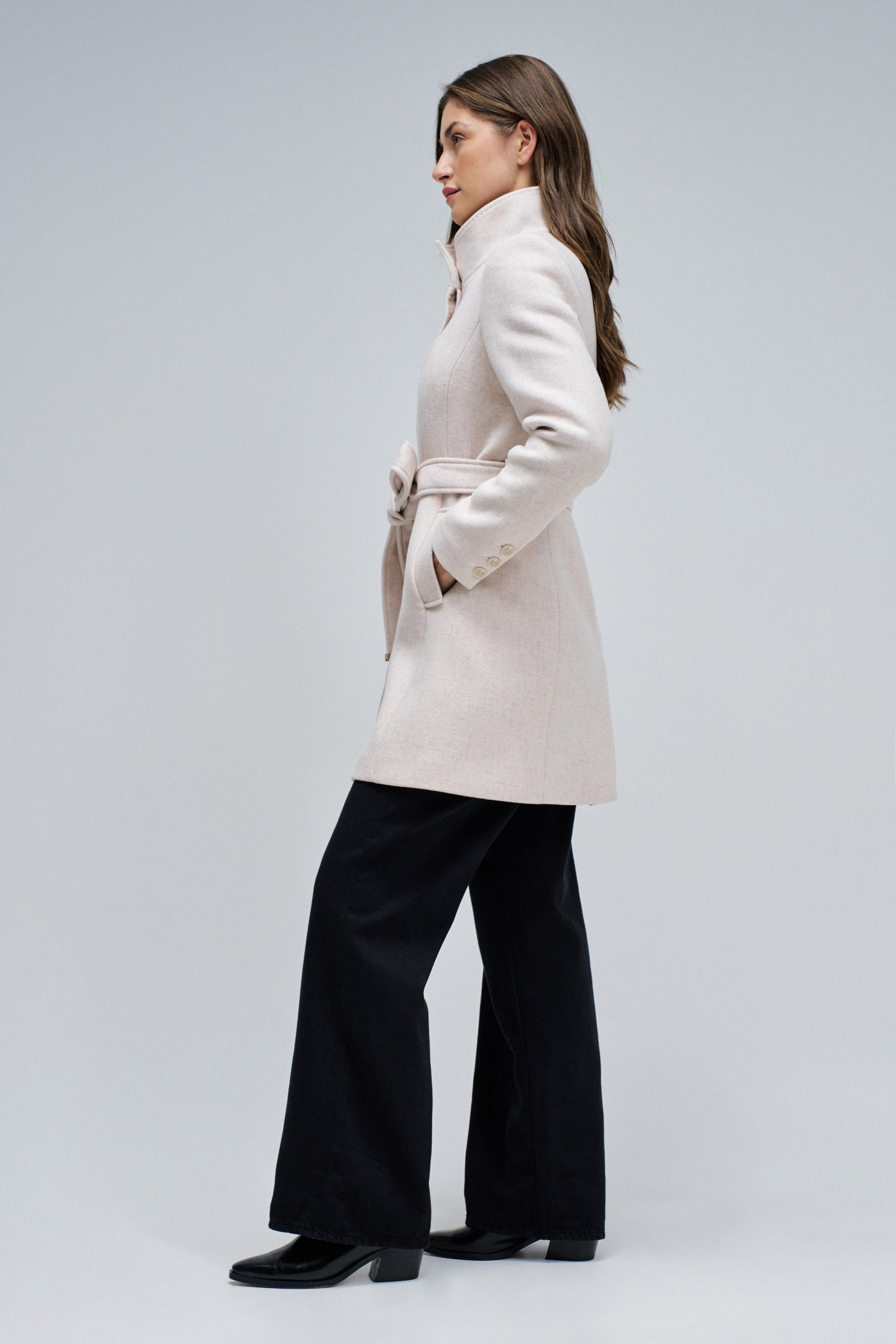 The Reimagined Wool Coat in Light Beige V1 Jackets Salsa Jeans