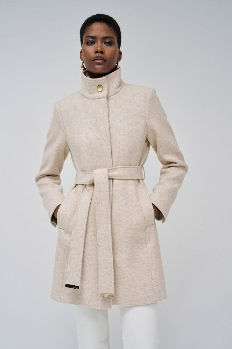 The Reimagined Wool Coat in Medium Beige V4 Jackets Salsa Jeans   