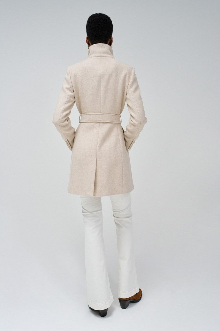 The Reimagined Wool Coat in Medium Beige V4 Jackets Salsa Jeans   