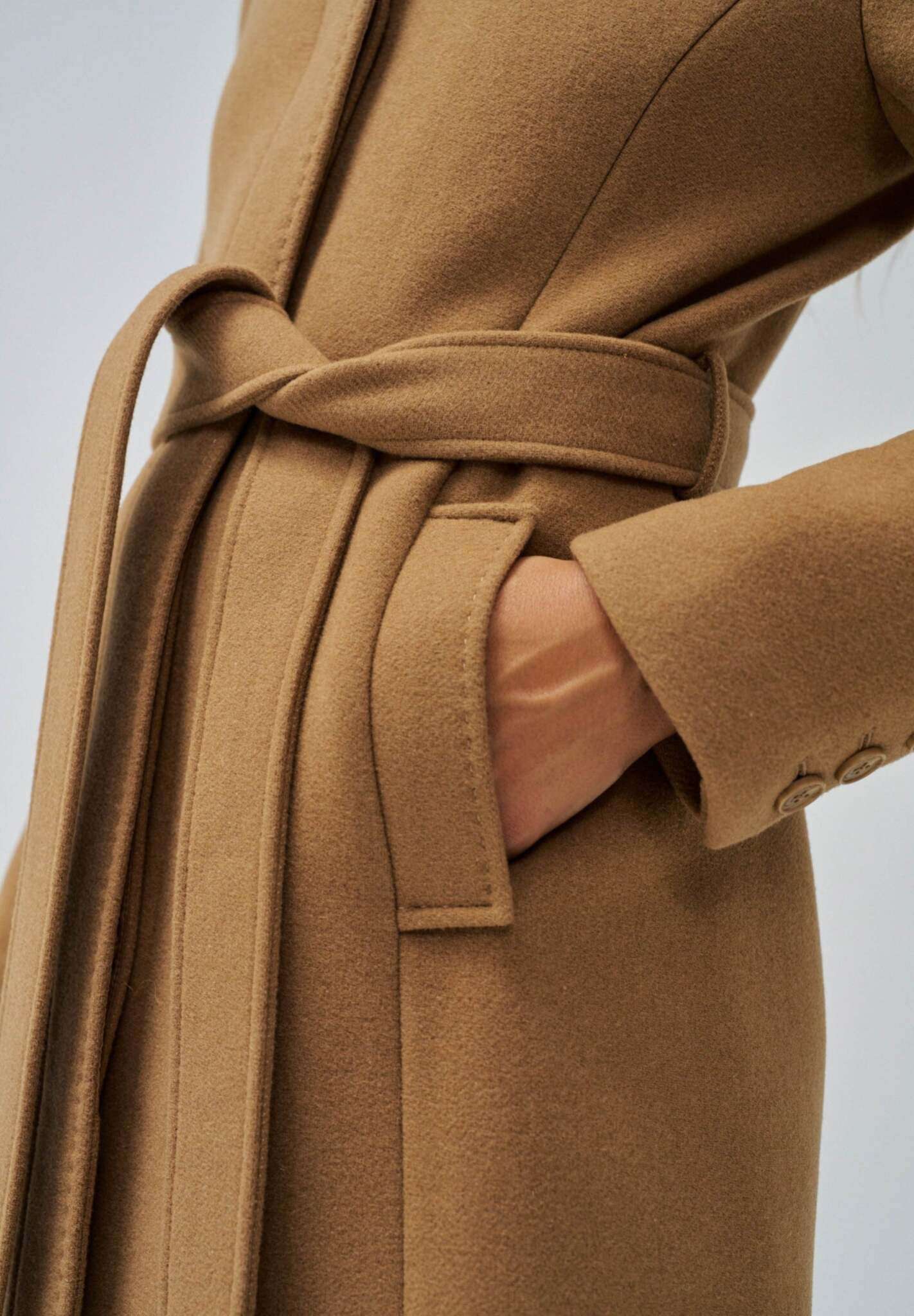 The Reimagined Wool Coat in Dark Beige Jackets Salsa Jeans