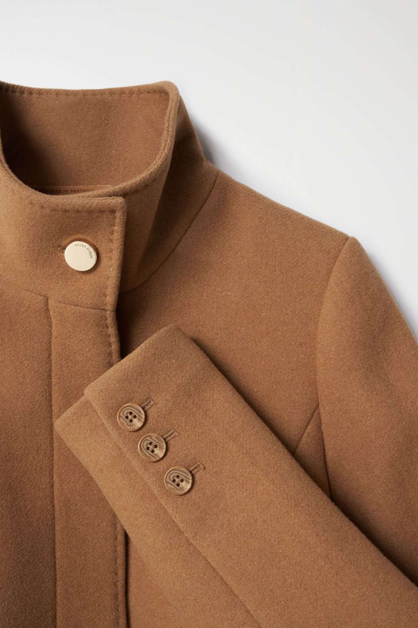 The Reimagined Wool Coat in Dark Beige Jackets Salsa Jeans   