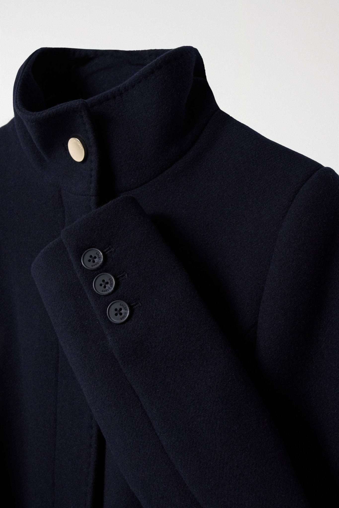 The Reimagined Wool Coat in Dark Blue Jackets Salsa Jeans   