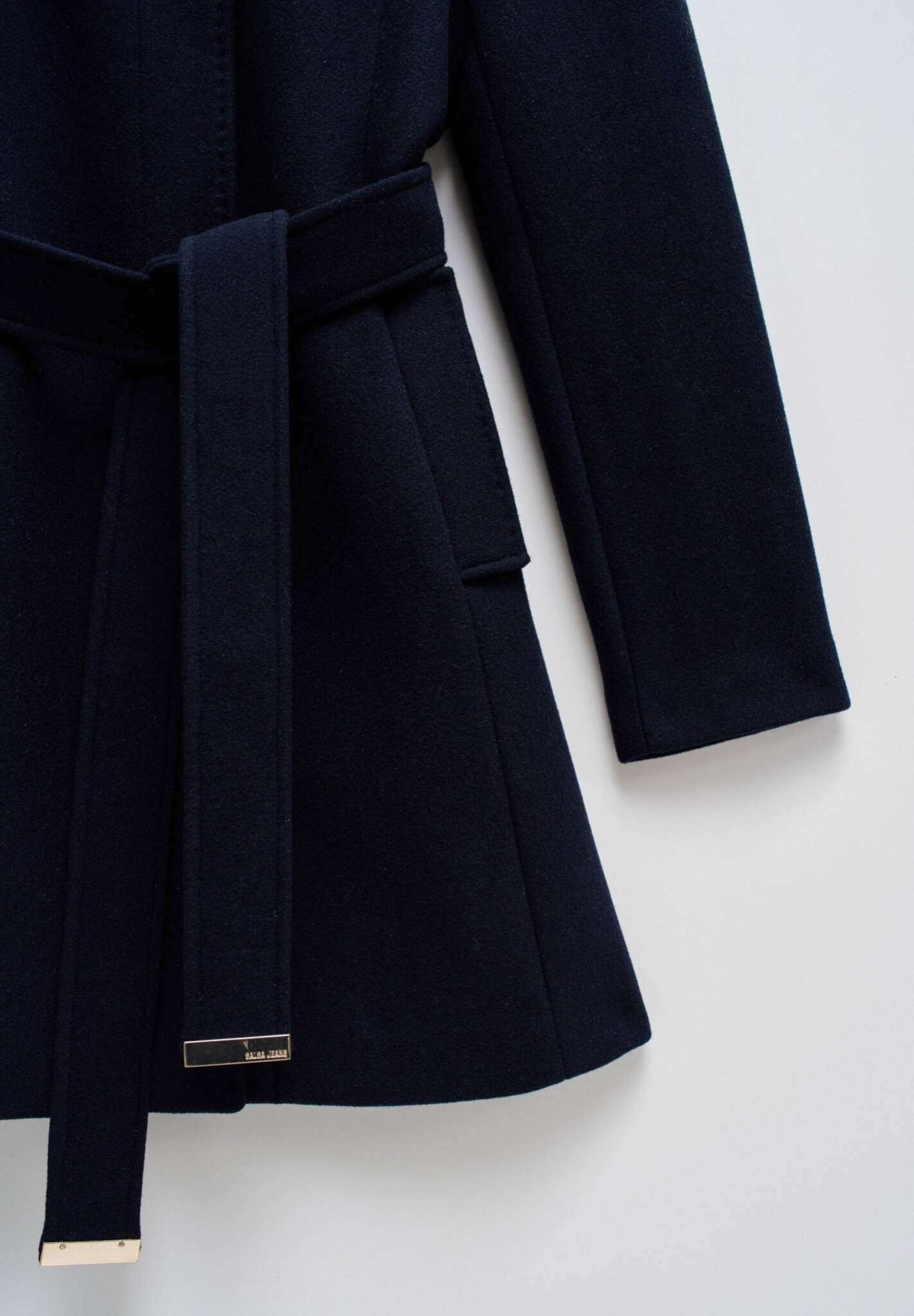 The Reimagined Wool Coat in Dark Blue Jackets Salsa Jeans
