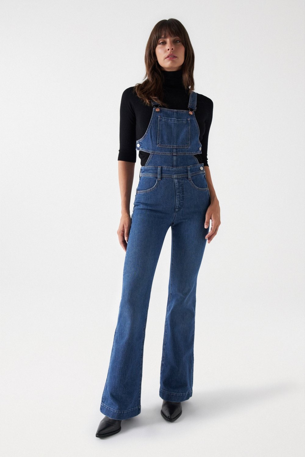 Overall Glamour Flare in Medium Wash Overall Salsa Jeans   