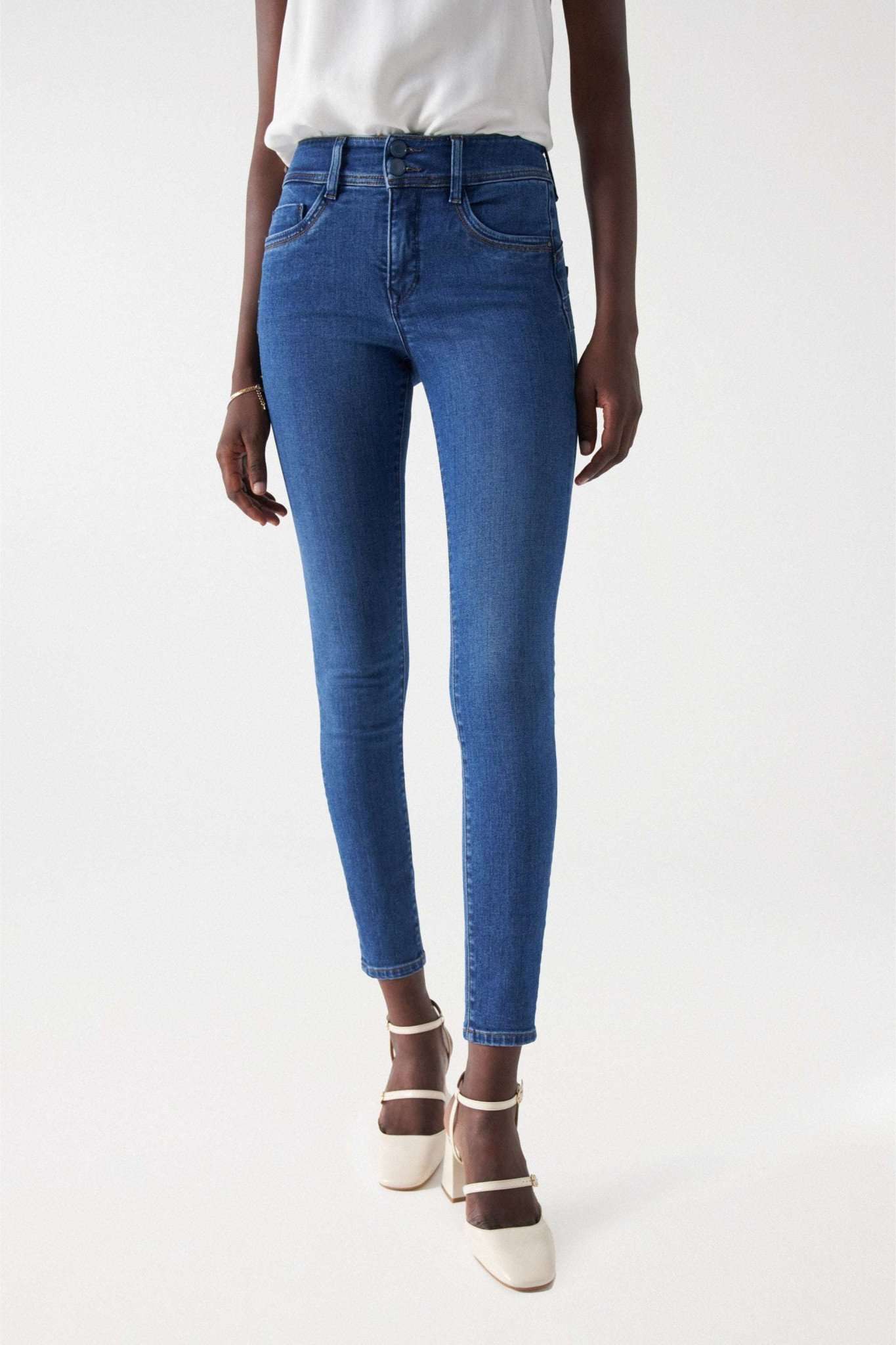 Secret With Sparkling in Medium Wash Jeans Salsa Jeans   