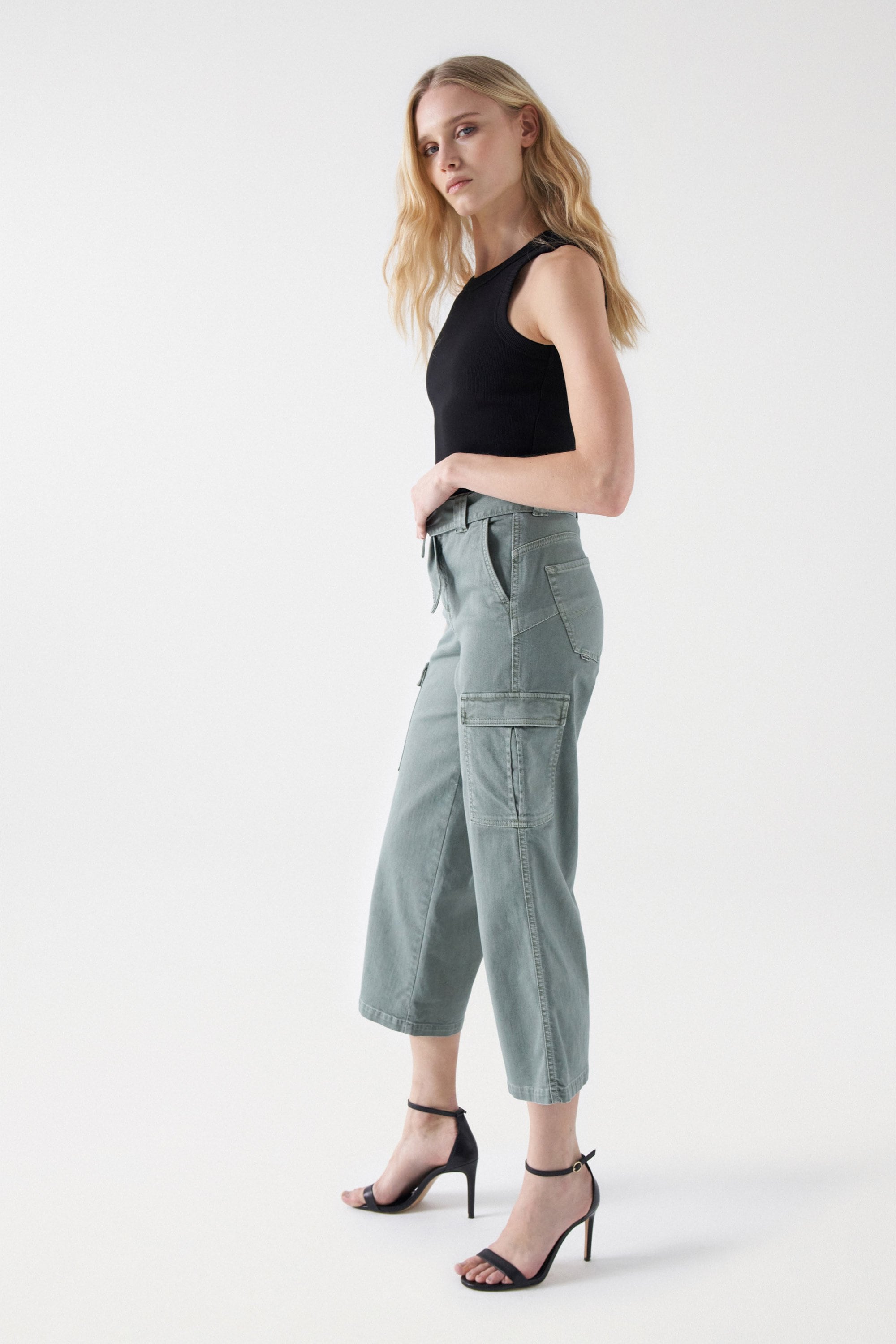 Cargo Faith In Color in Dark Green V1 Jeans Salsa Jeans   