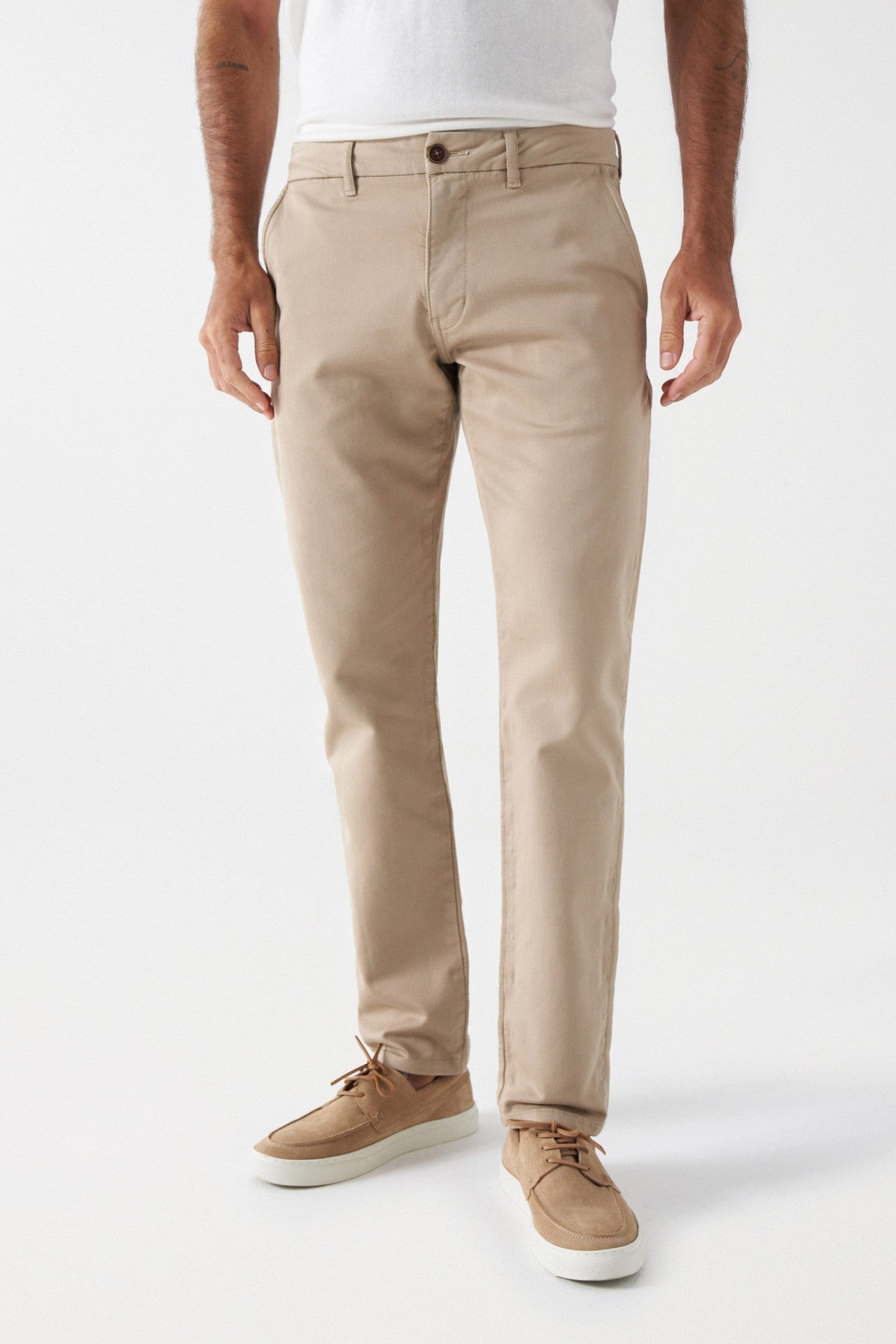 Chino Joggers S-Activ in Medium Beige Pants Salsa Jeans