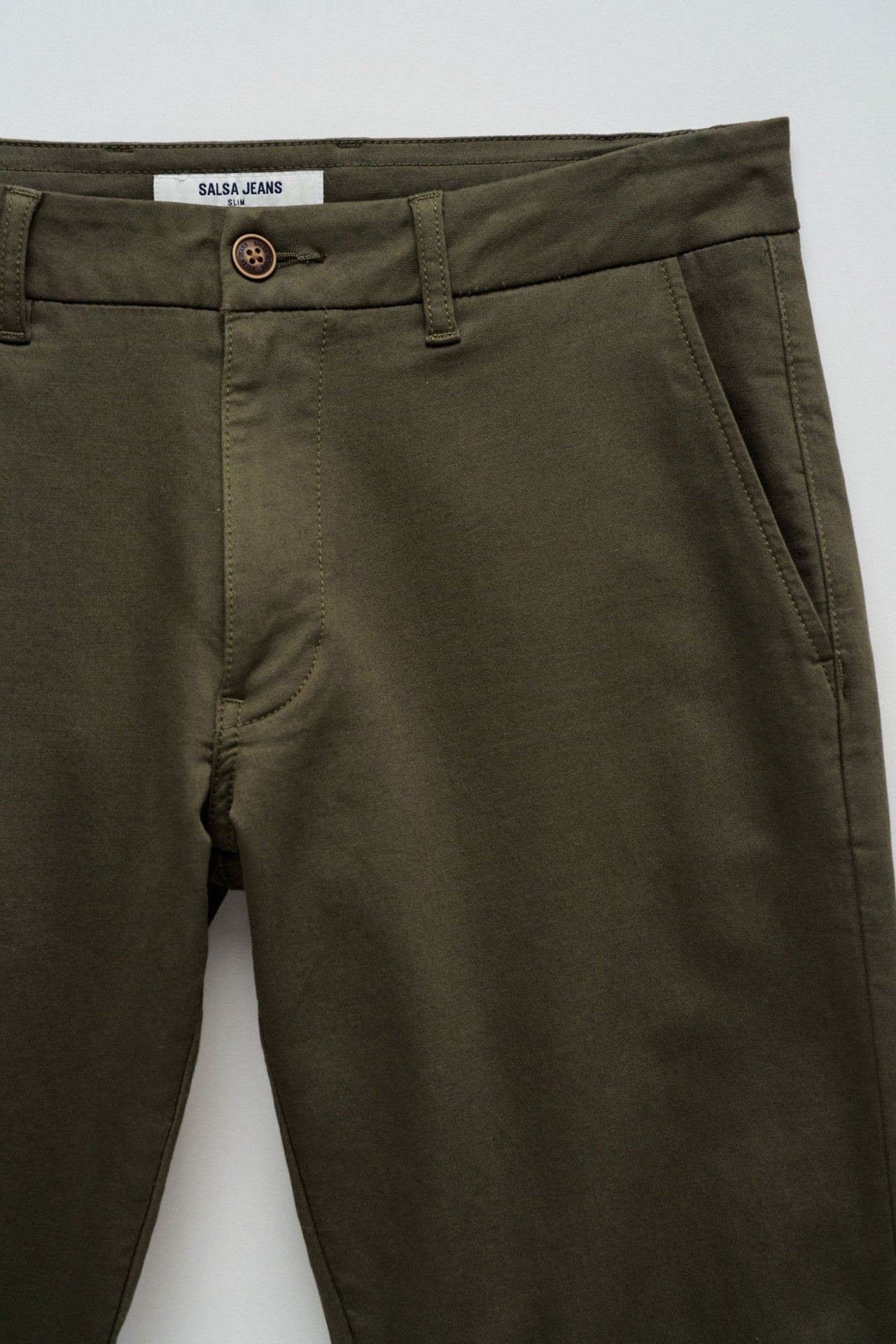 Chino Joggers S-Activ in Dark Green Pants Salsa Jeans