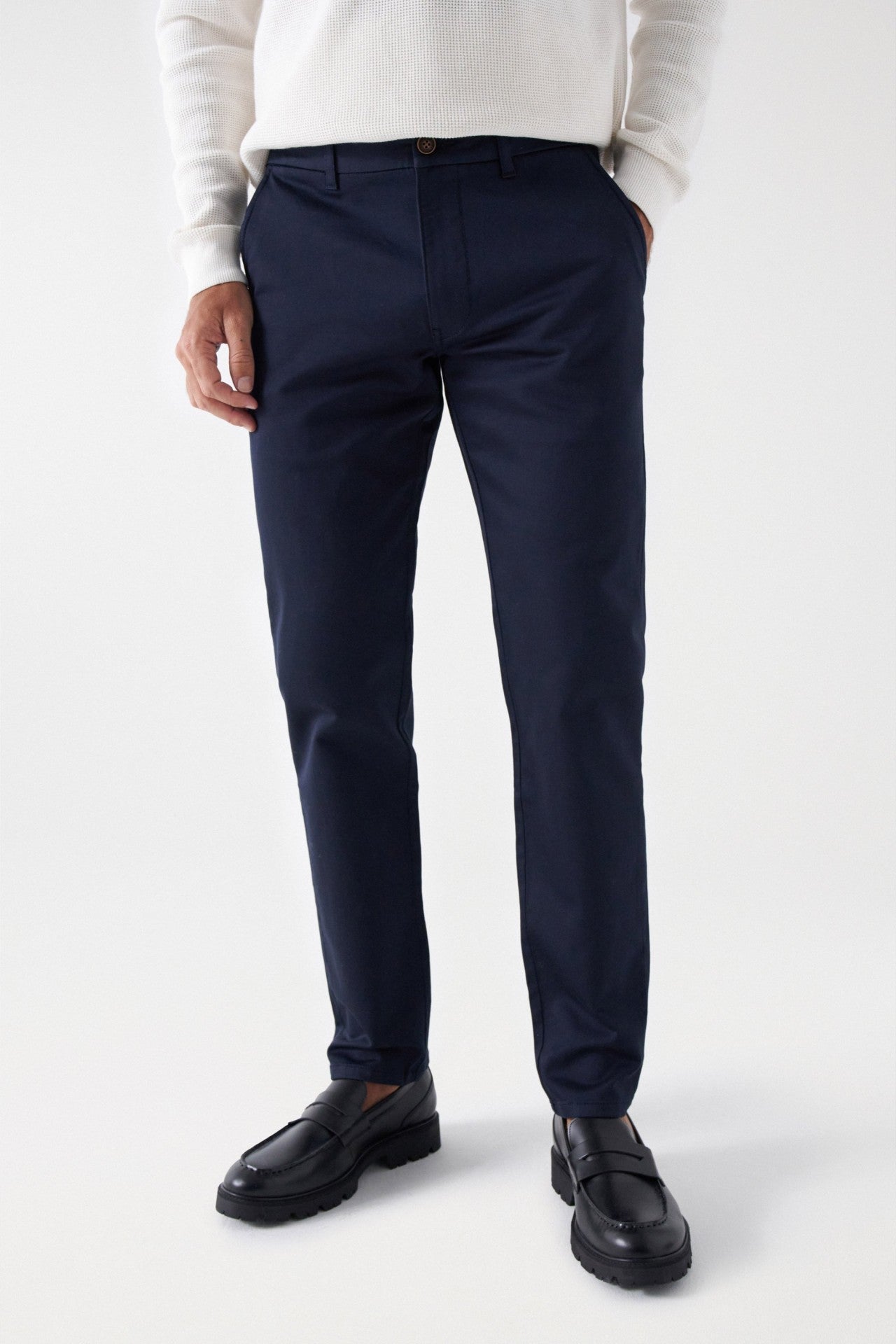 Chino Joggers S-Activ in Dark Blue Pants Salsa Jeans