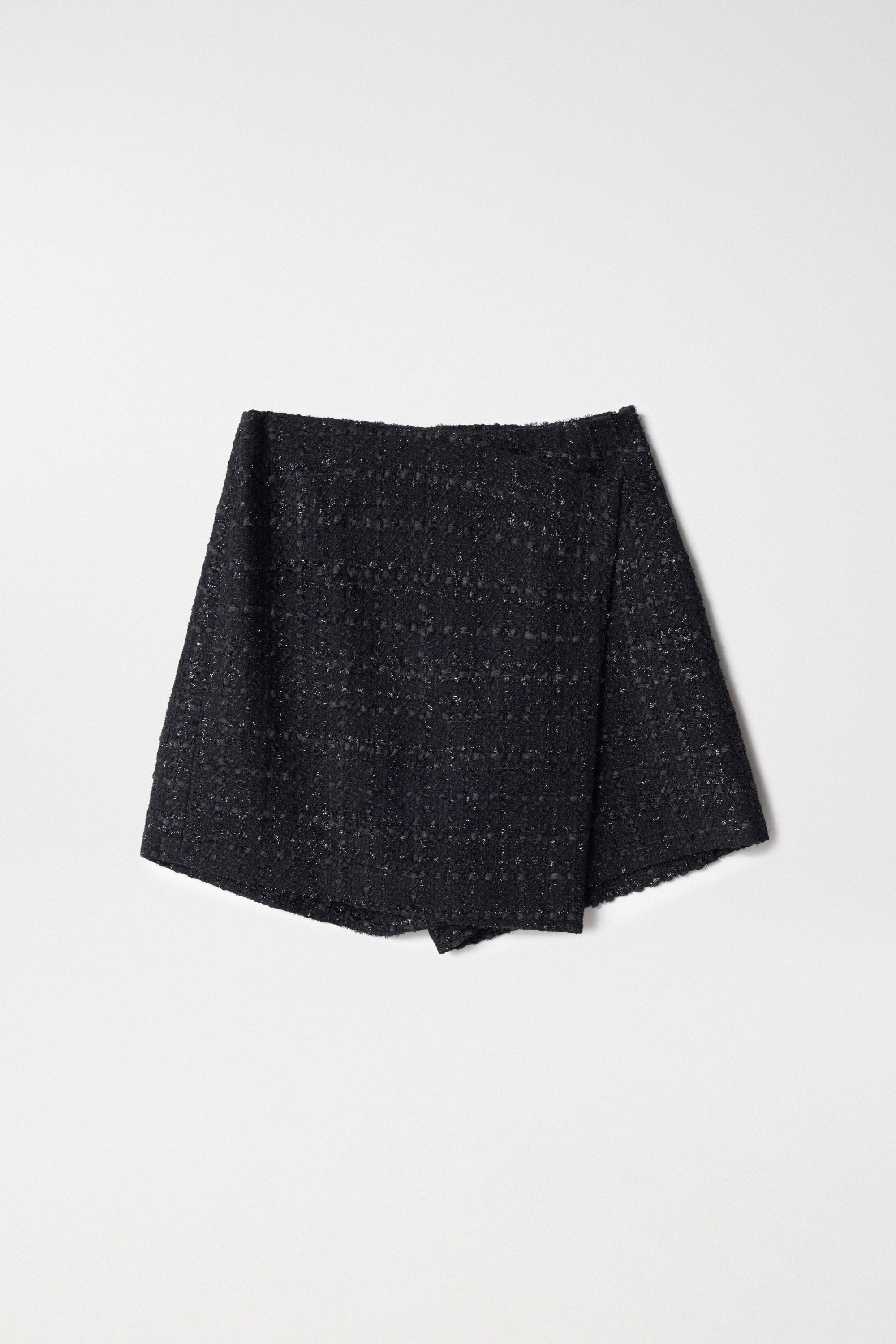 Tweed Mini Skort in Black Skirts Salsa Jeans   