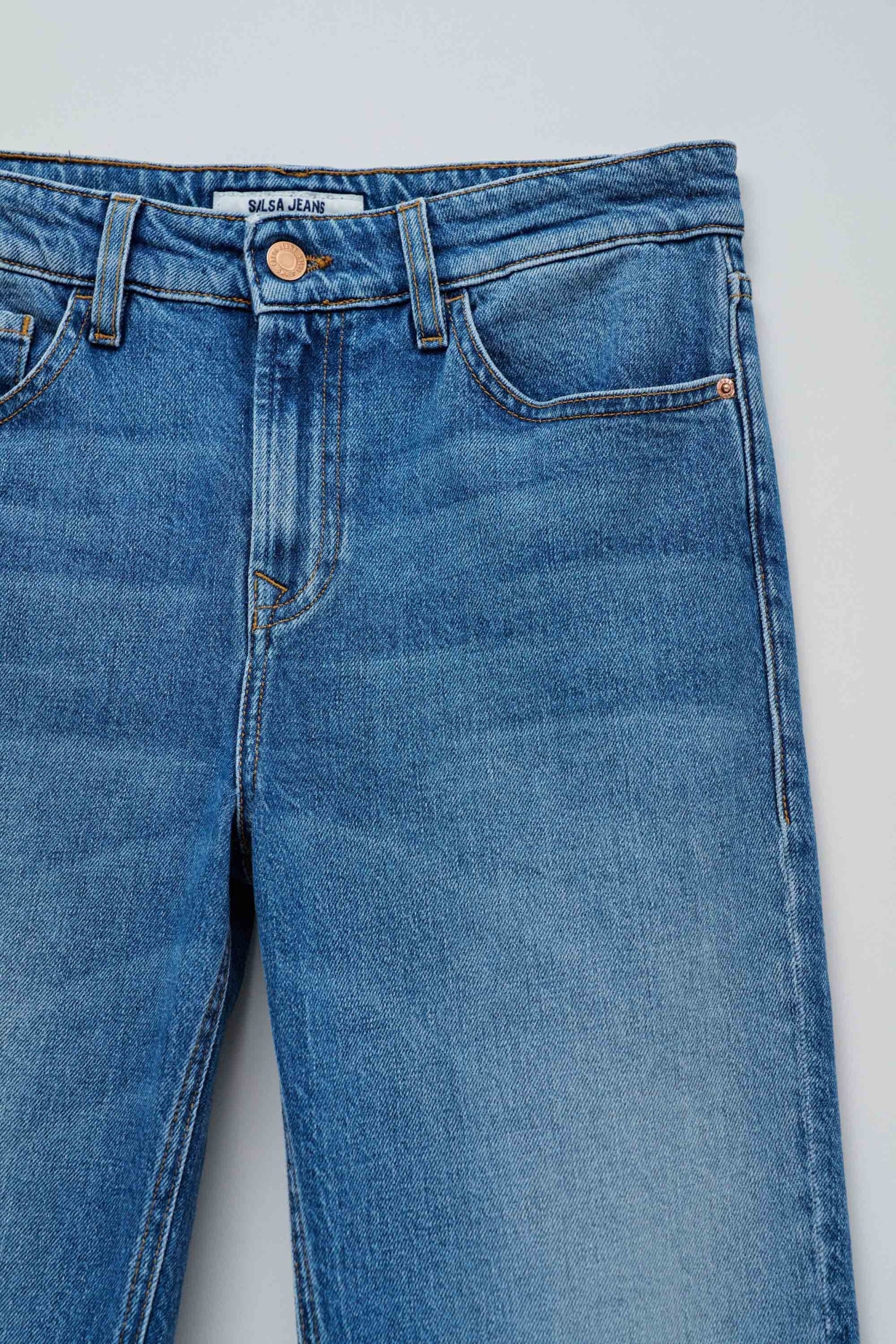 True Cropped Slim in Medium Wash Jeans Salsa Jeans