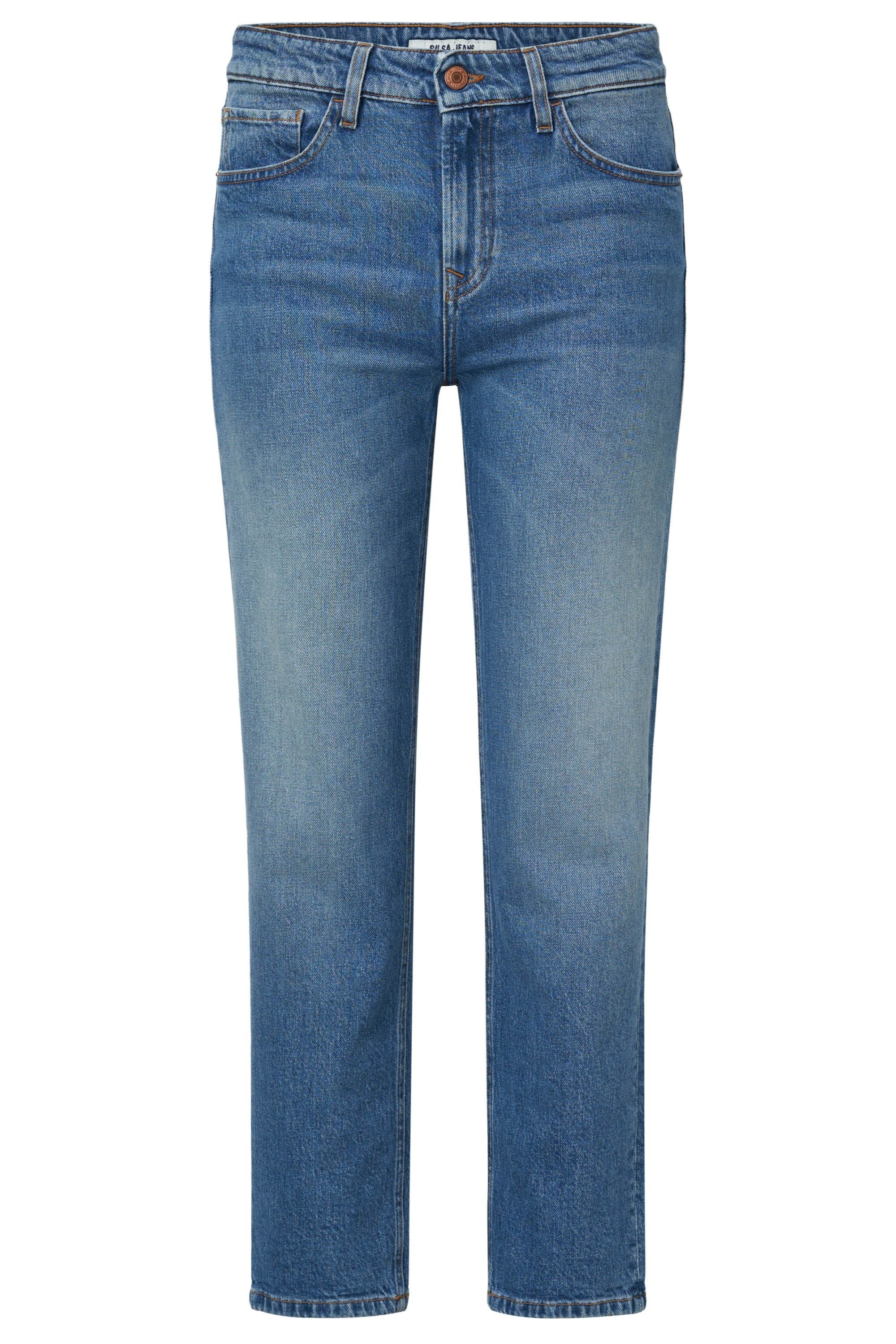 True Cropped Slim in Medium Wash Jeans Salsa Jeans