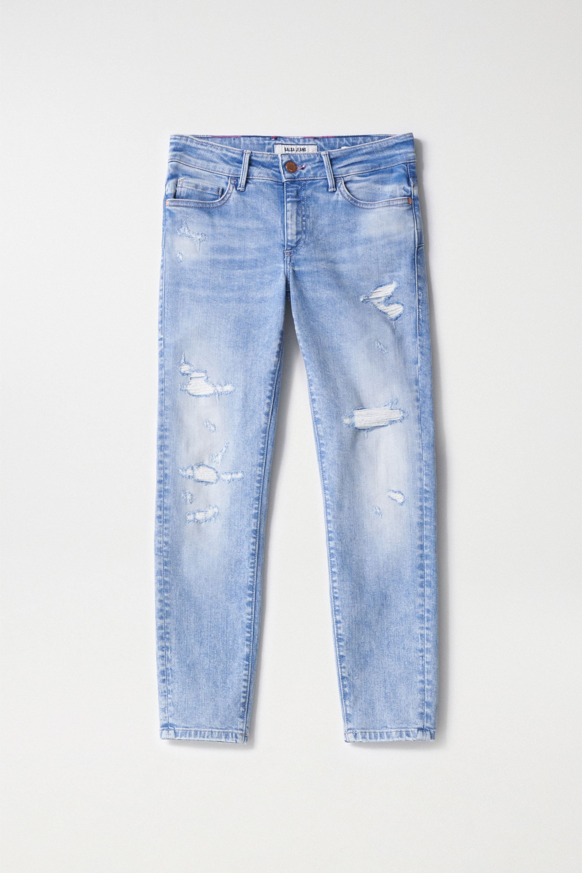 Wonder Destroyed in Medium Light Jeans Salsa Jeans   