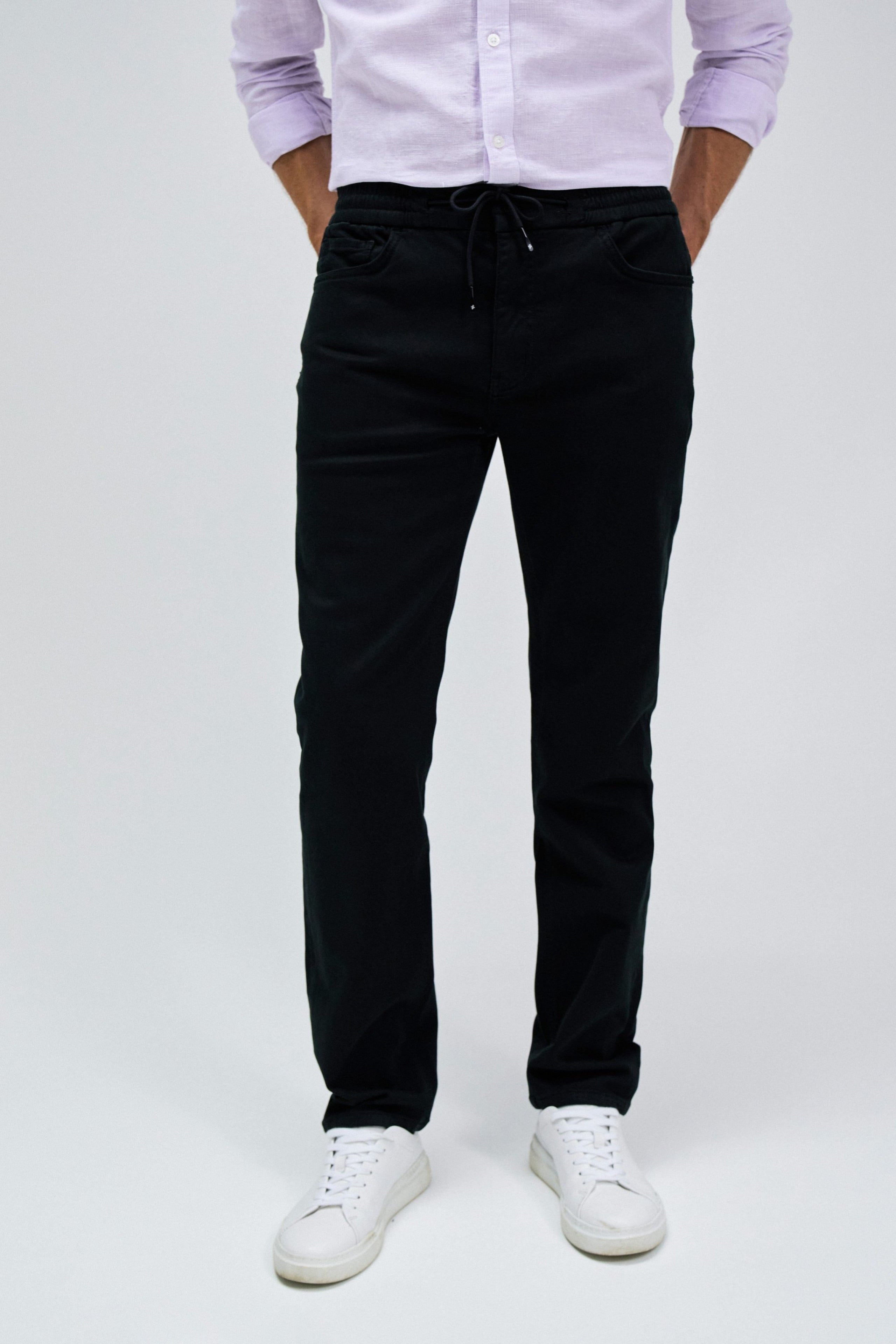 Regular Jogger S-Activ Colors in Black Pants Salsa Jeans