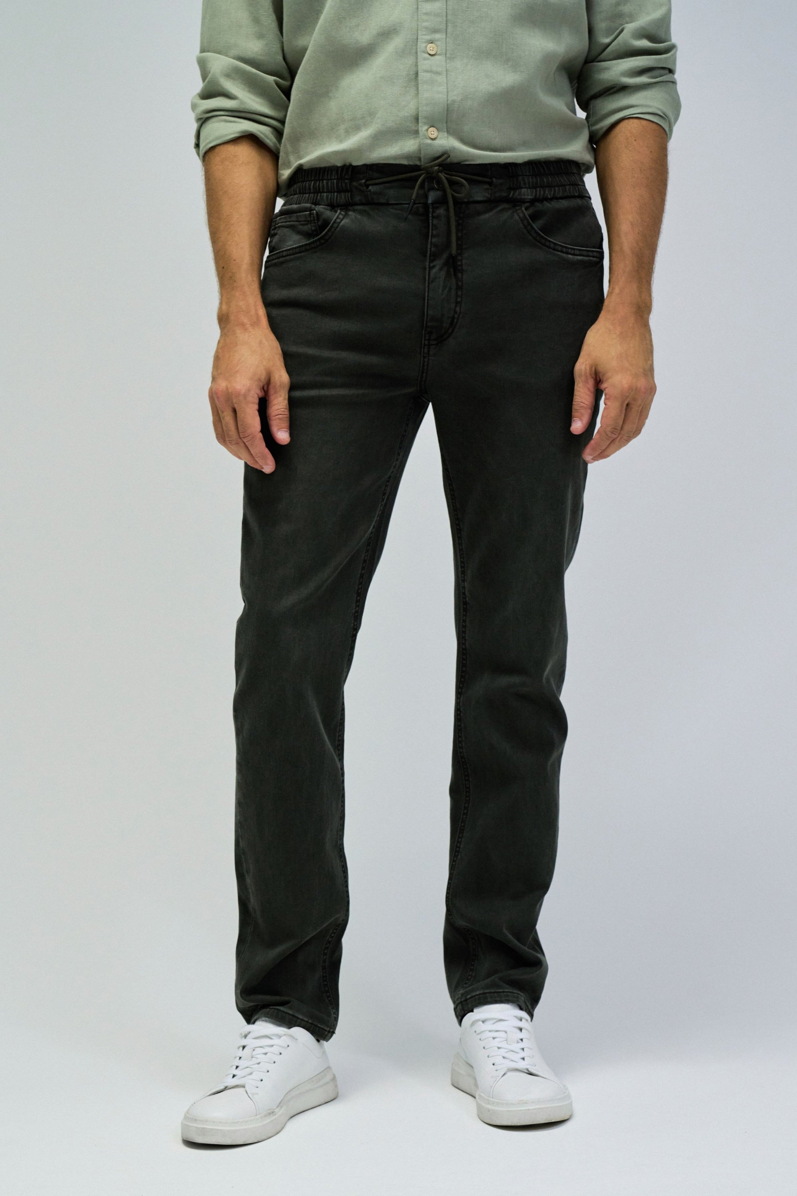 Regular Jogger S-Activ Colors in Dark Green Pants Salsa Jeans