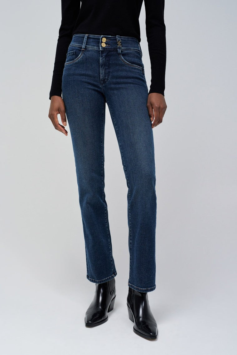 Secret Straight With Detail in Medium Wash Jeans Salsa Jeans   