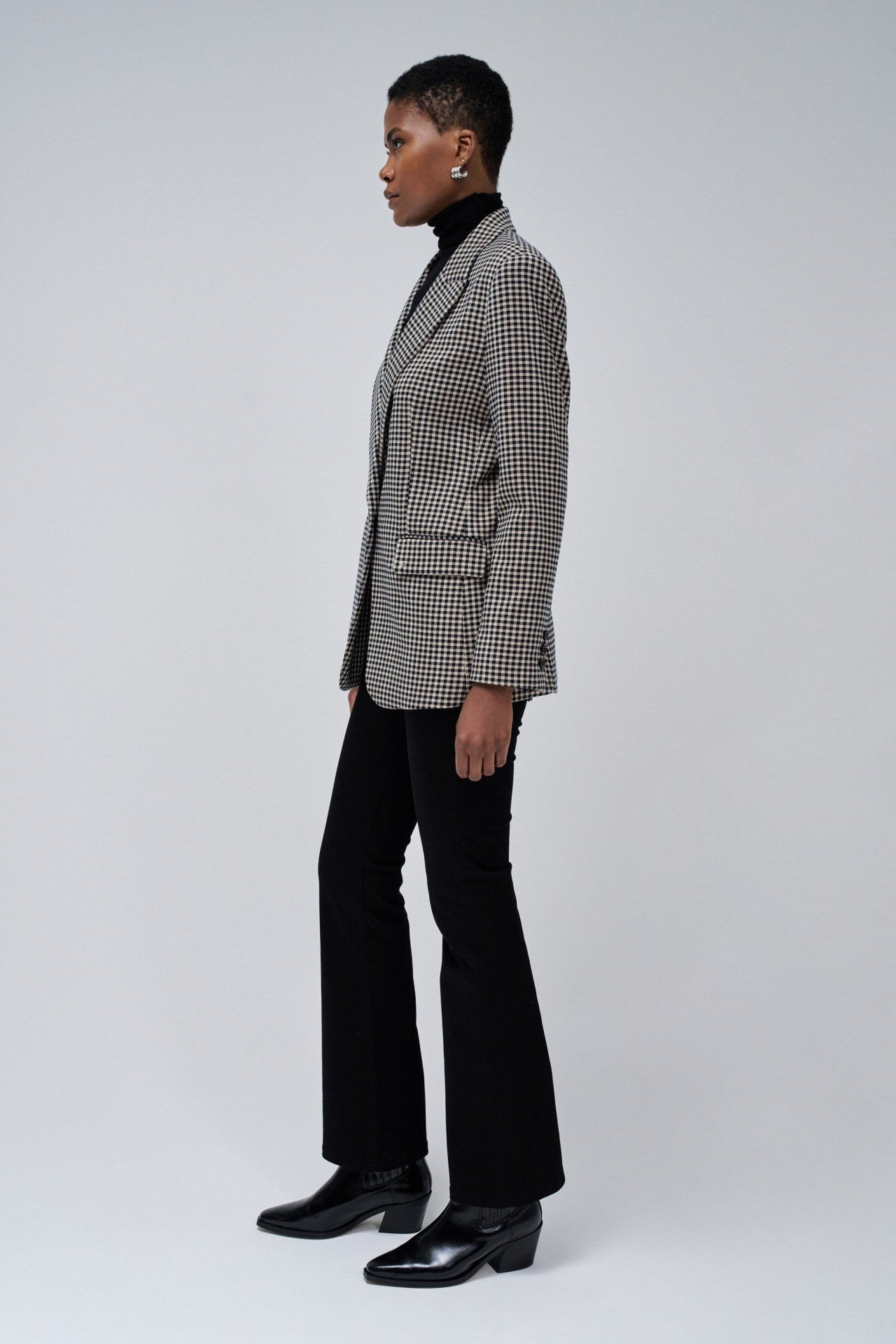 Checkered Suit Blazer in Light Pearl Jackets Salsa Jeans   