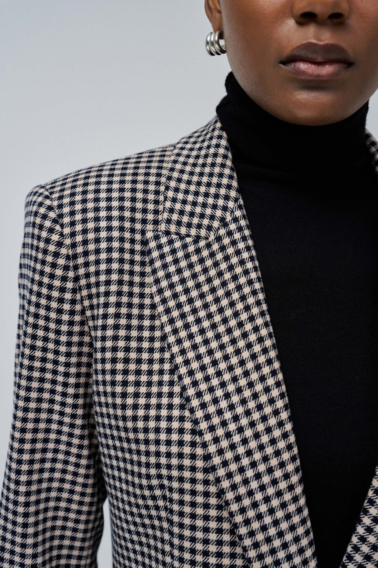 Checkered Suit Blazer in Light Pearl Jackets Salsa Jeans   