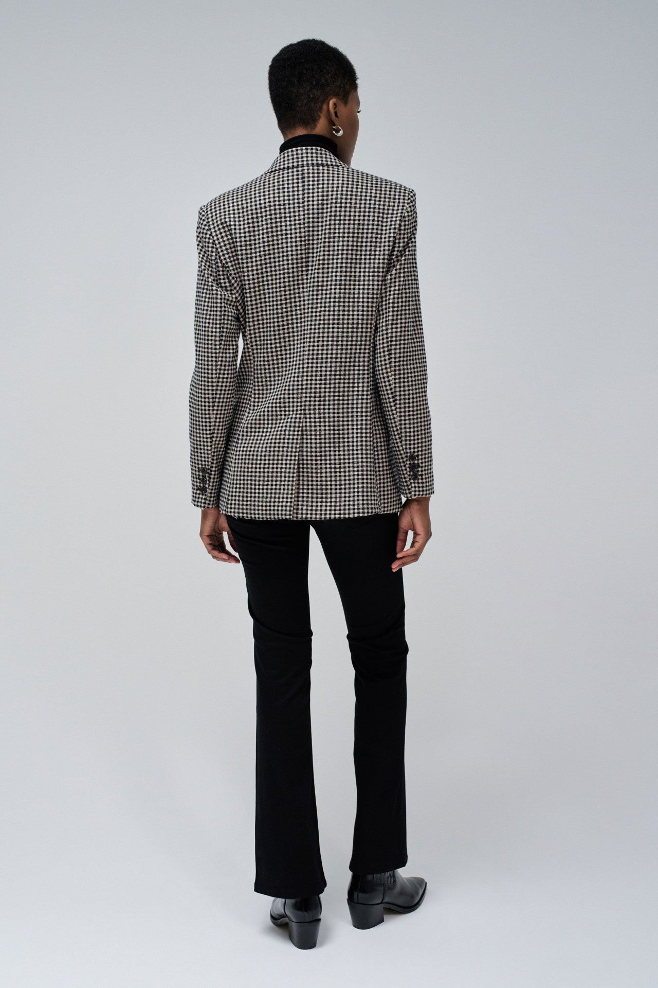 Checkered Suit Blazer in Light Pearl Jackets Salsa Jeans   