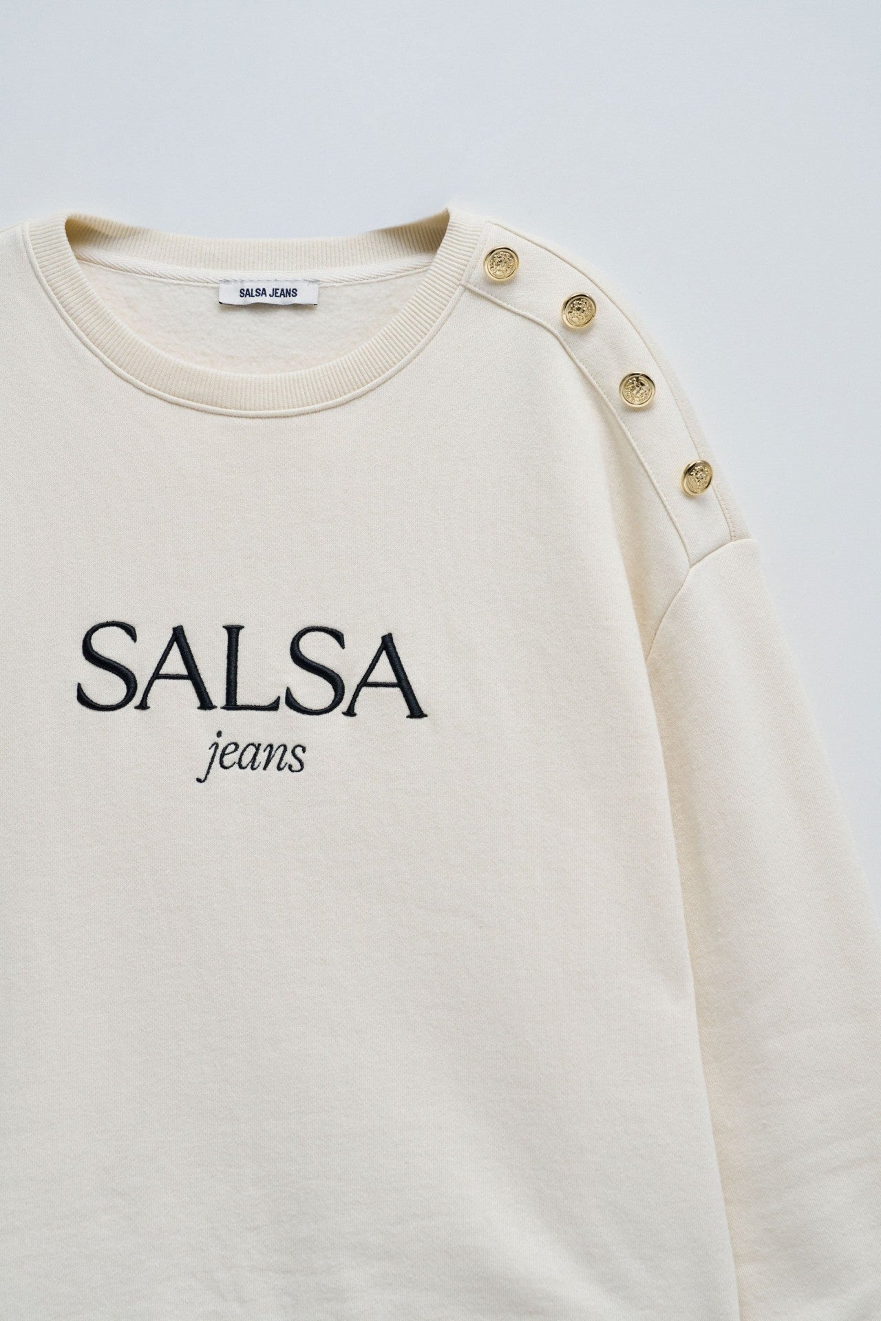 Branding Sweater in Light Beige Sweatshirts Salsa Jeans   