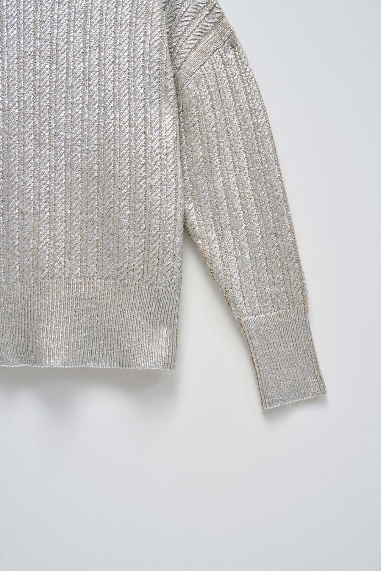 Shimmer Sweater in Medium Grey Sweater Salsa Jeans   