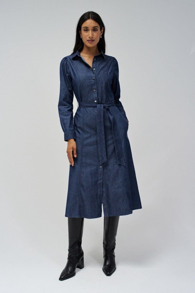 A-Line Dress Lightdenim in Medium Wash Dresses Salsa Jeans   