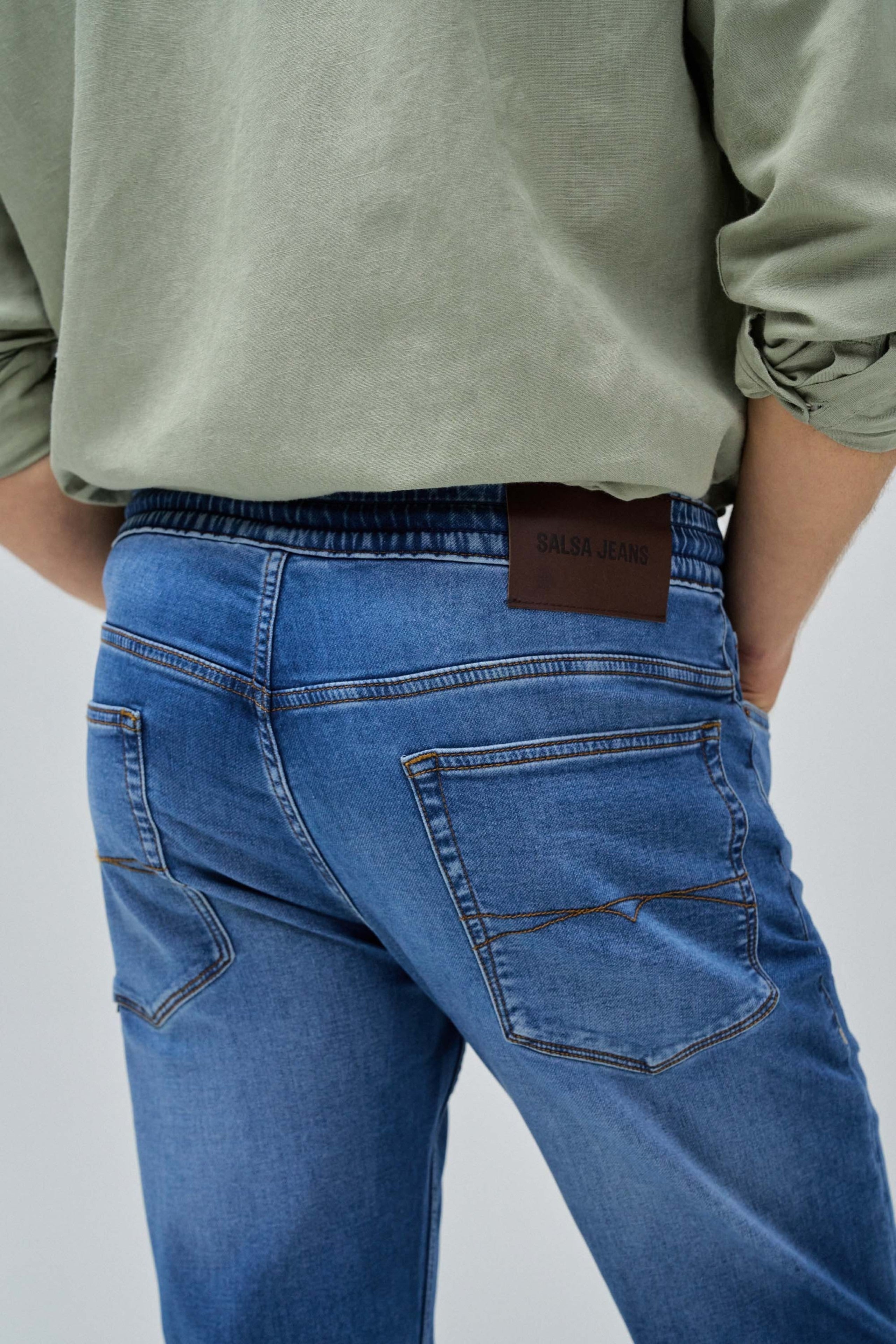 Regular Jogger S-Activ in Medium Light Pants Salsa Jeans