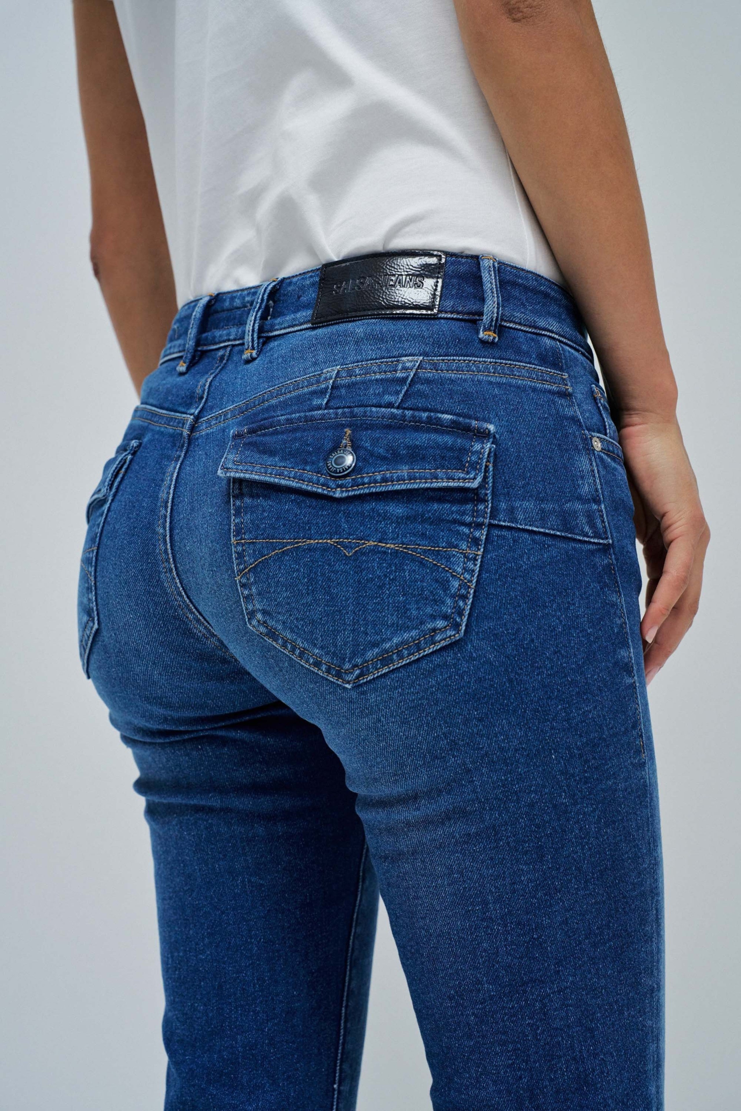 Wonder Bootcut Pockets in Medium Light Jeans Salsa Jeans
