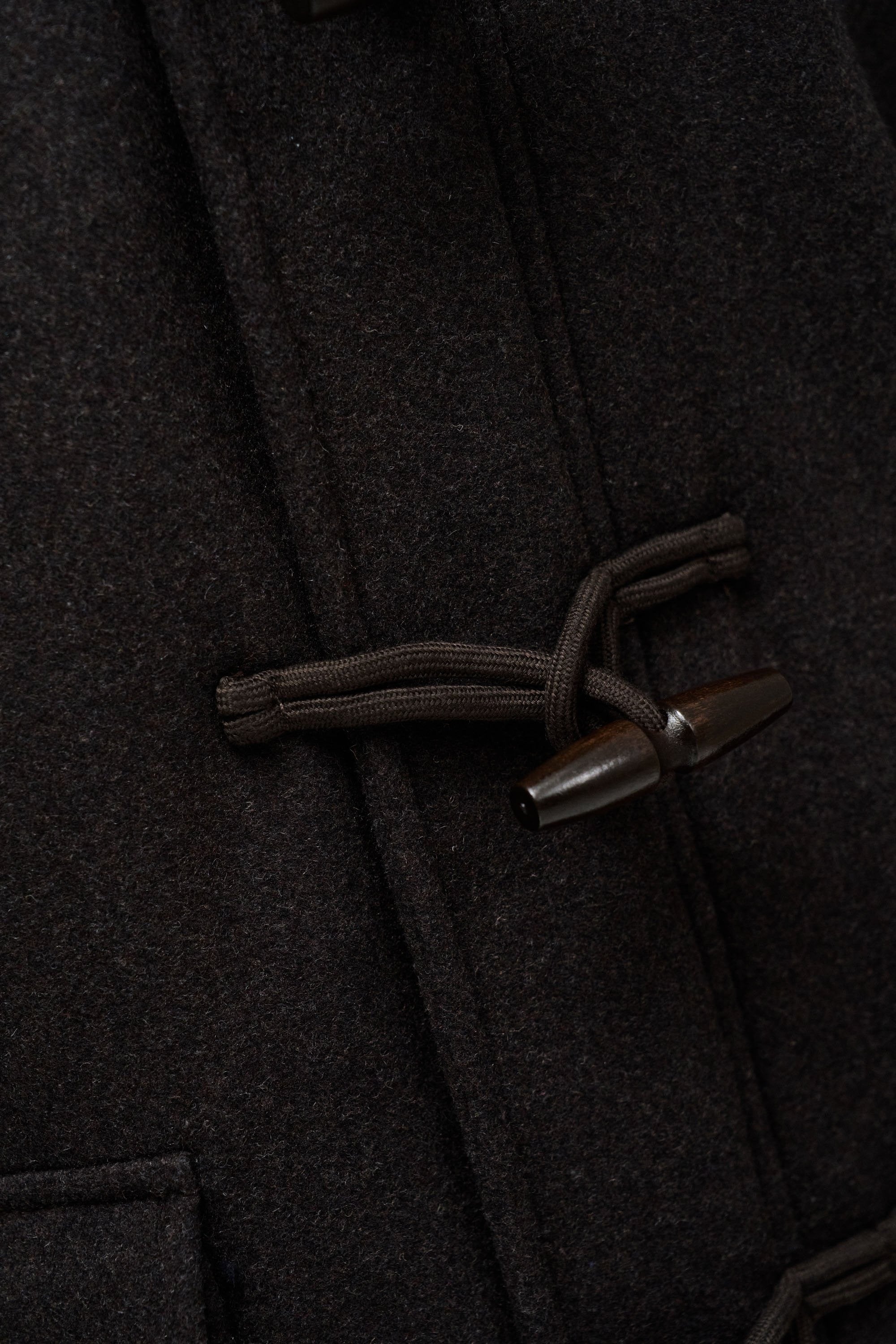 Wool Duffle Coat in Dark Brown Jackets Salsa Jeans