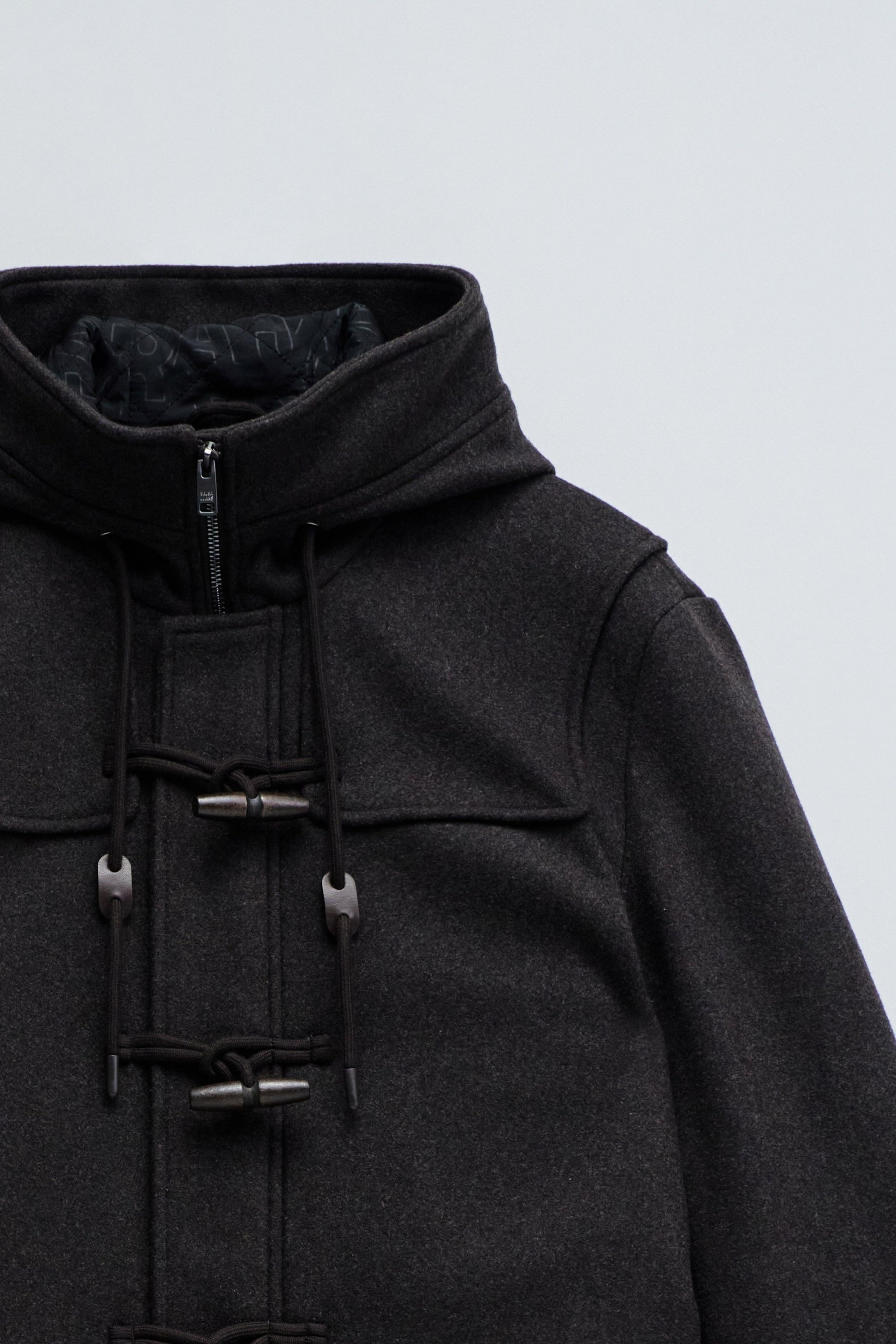 Wool Duffle Coat in Dark Brown Jackets Salsa Jeans