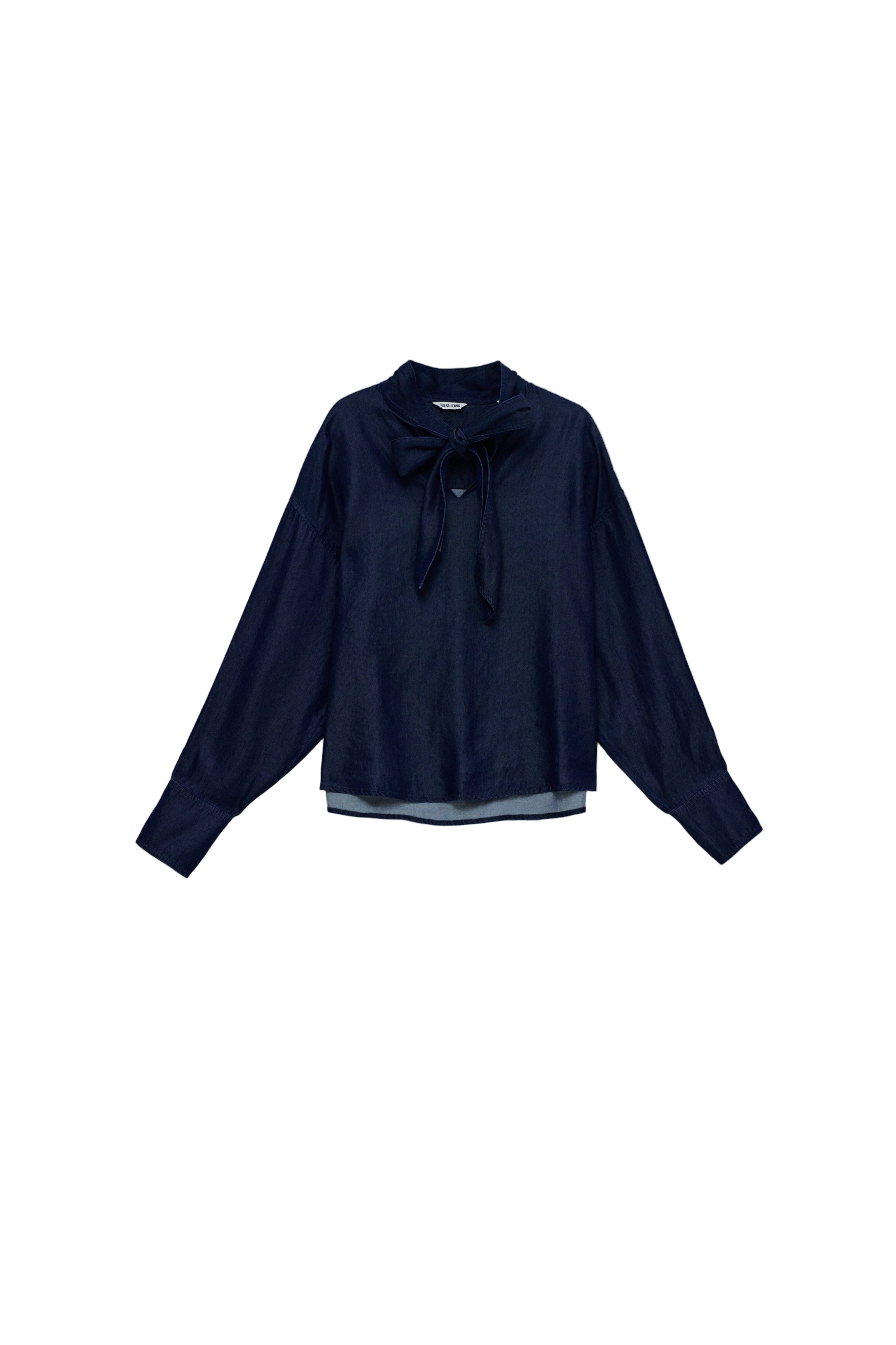 Blouse W/ Lace in Dark Wash Shirts Salsa Jeans