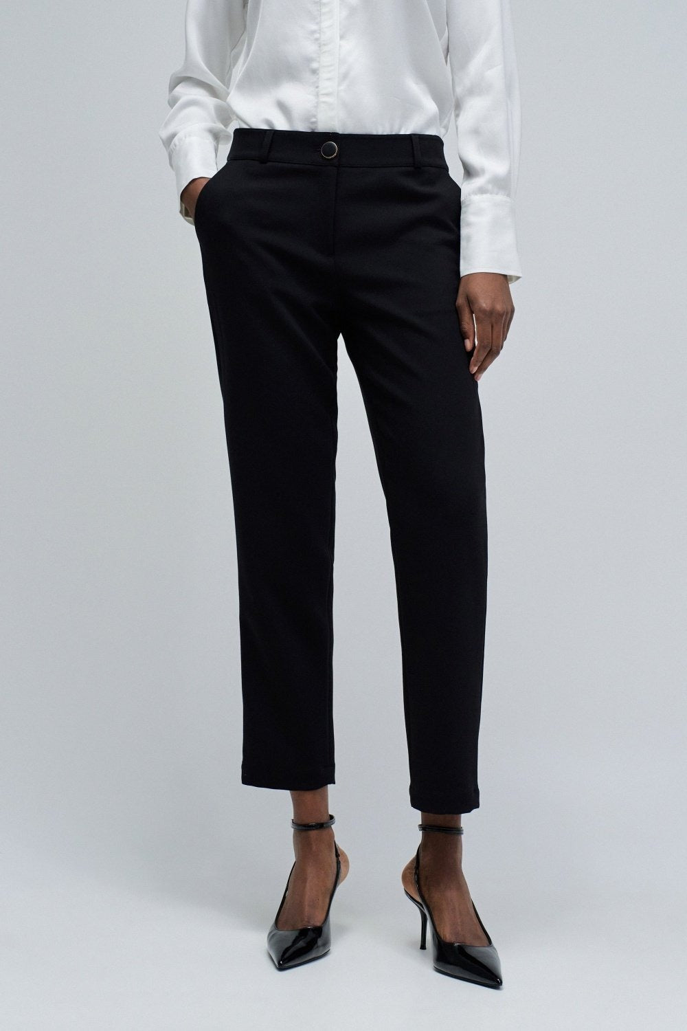 Basic High Waist Chino in Black Pants Salsa Jeans