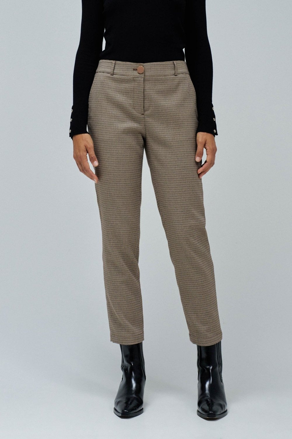 Basic High Waist Chino in Medium Brown Pants Salsa Jeans