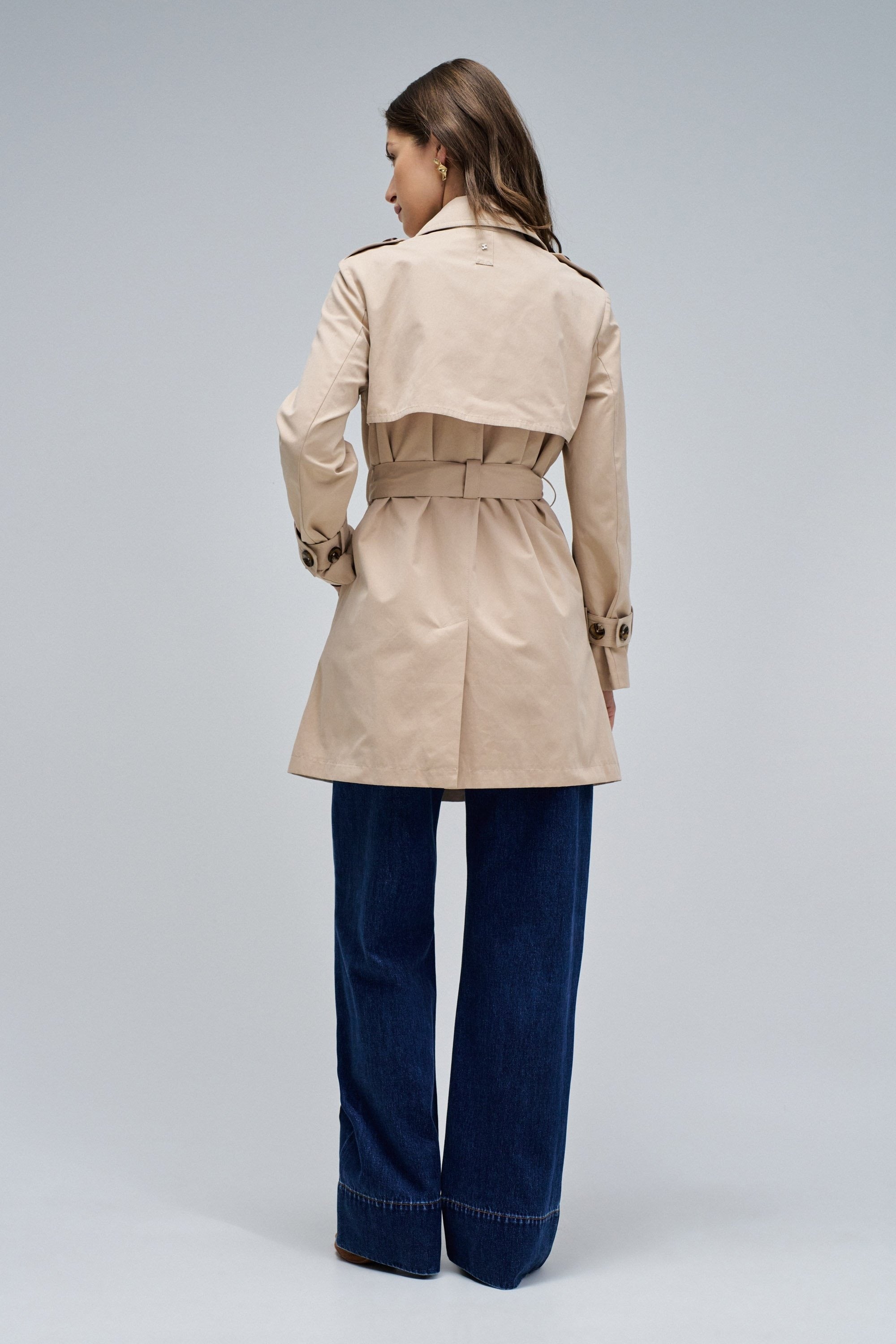 Trench Coat in Light Brown Jackets Salsa Jeans