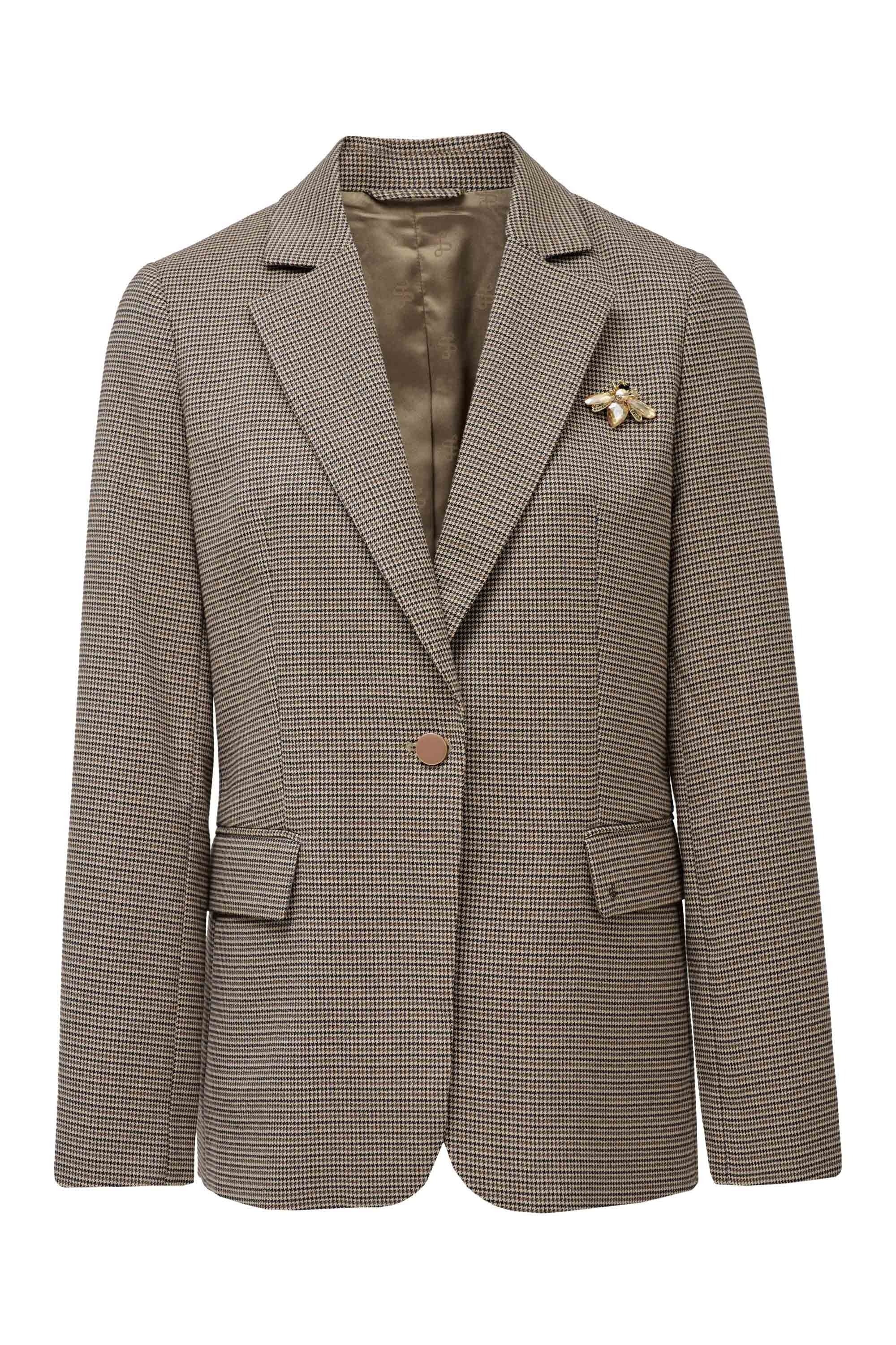 Slim Fit Suit Blazer in Medium Brown Jackets Salsa Jeans