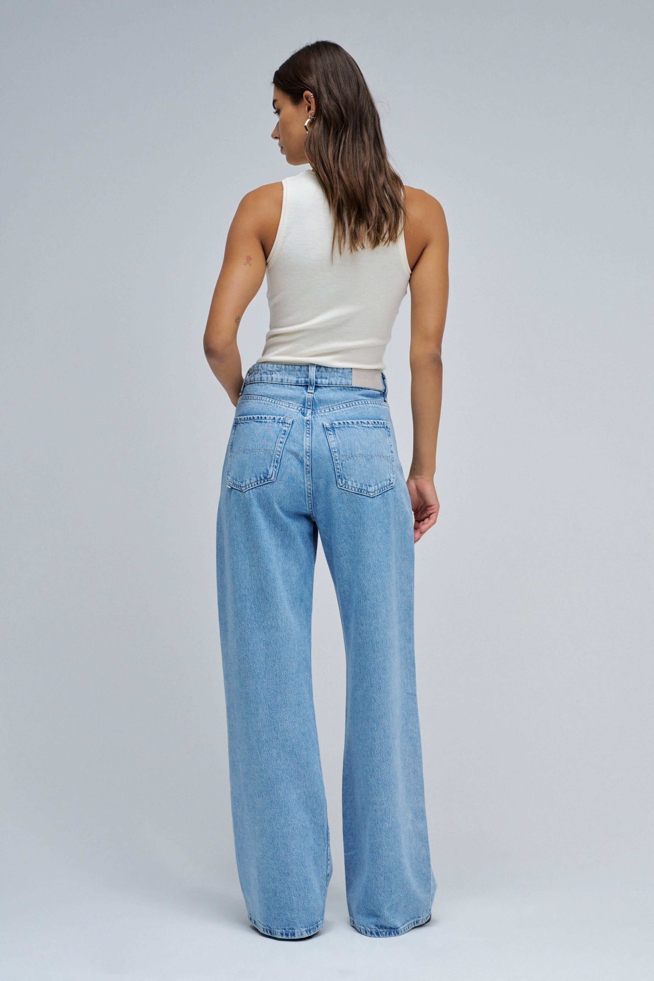 Wide-leg jeans in light wash Jeans Salsa Jeans