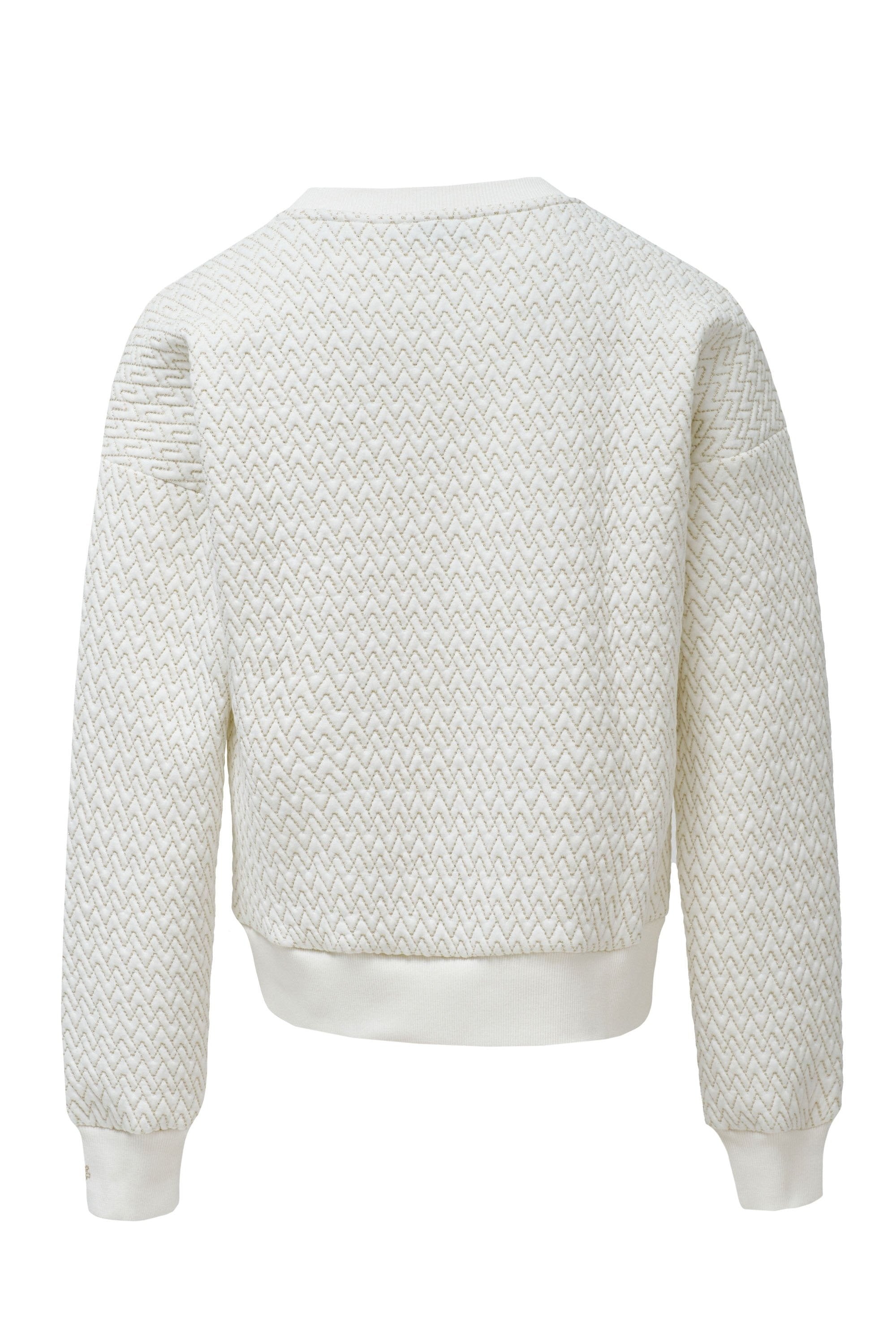 Lurex Jacquard Sweatshirt in Light Pearl V2 Sweatshirts Salsa Jeans