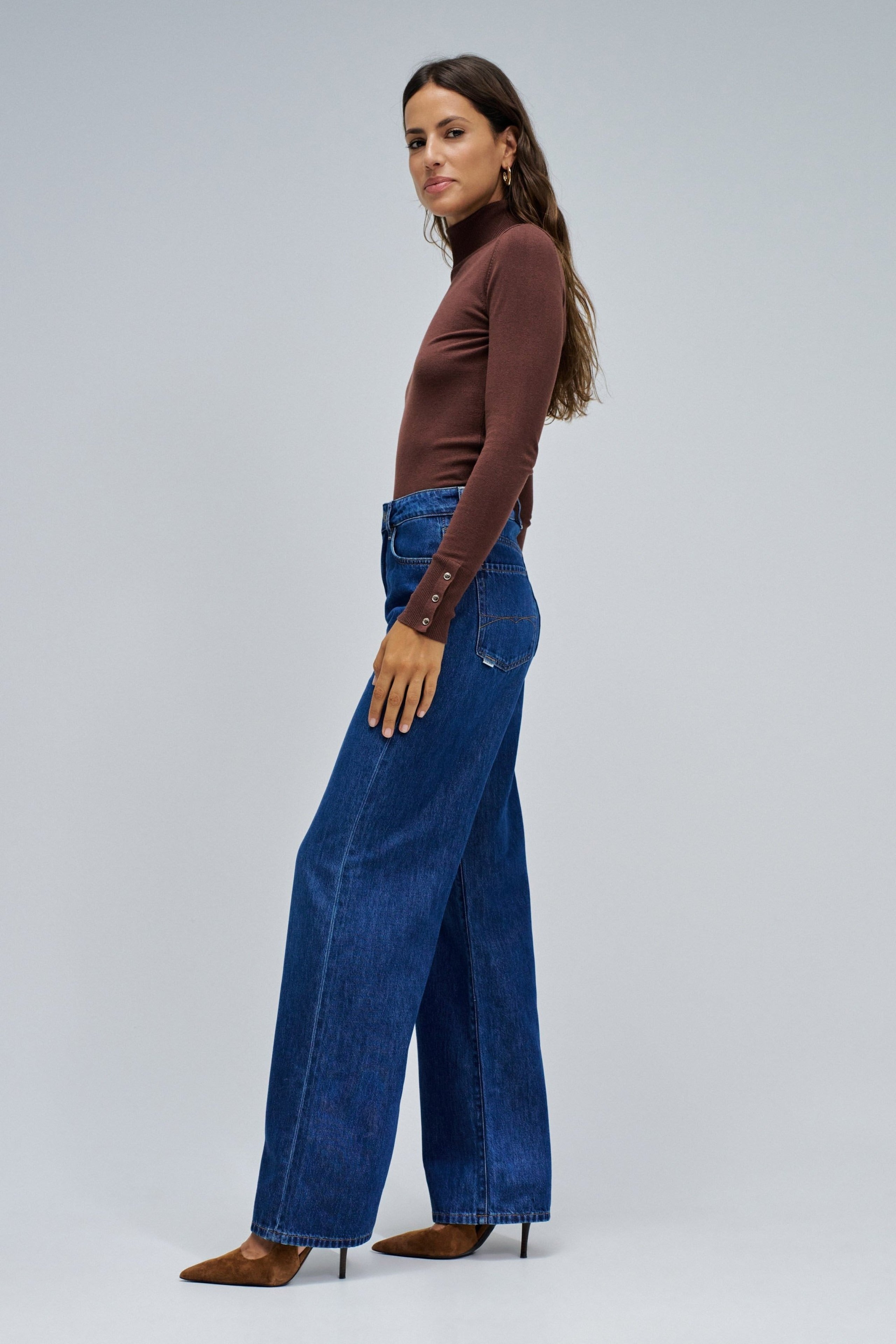 Wide-leg jeans in medium wash Salsa Jeans