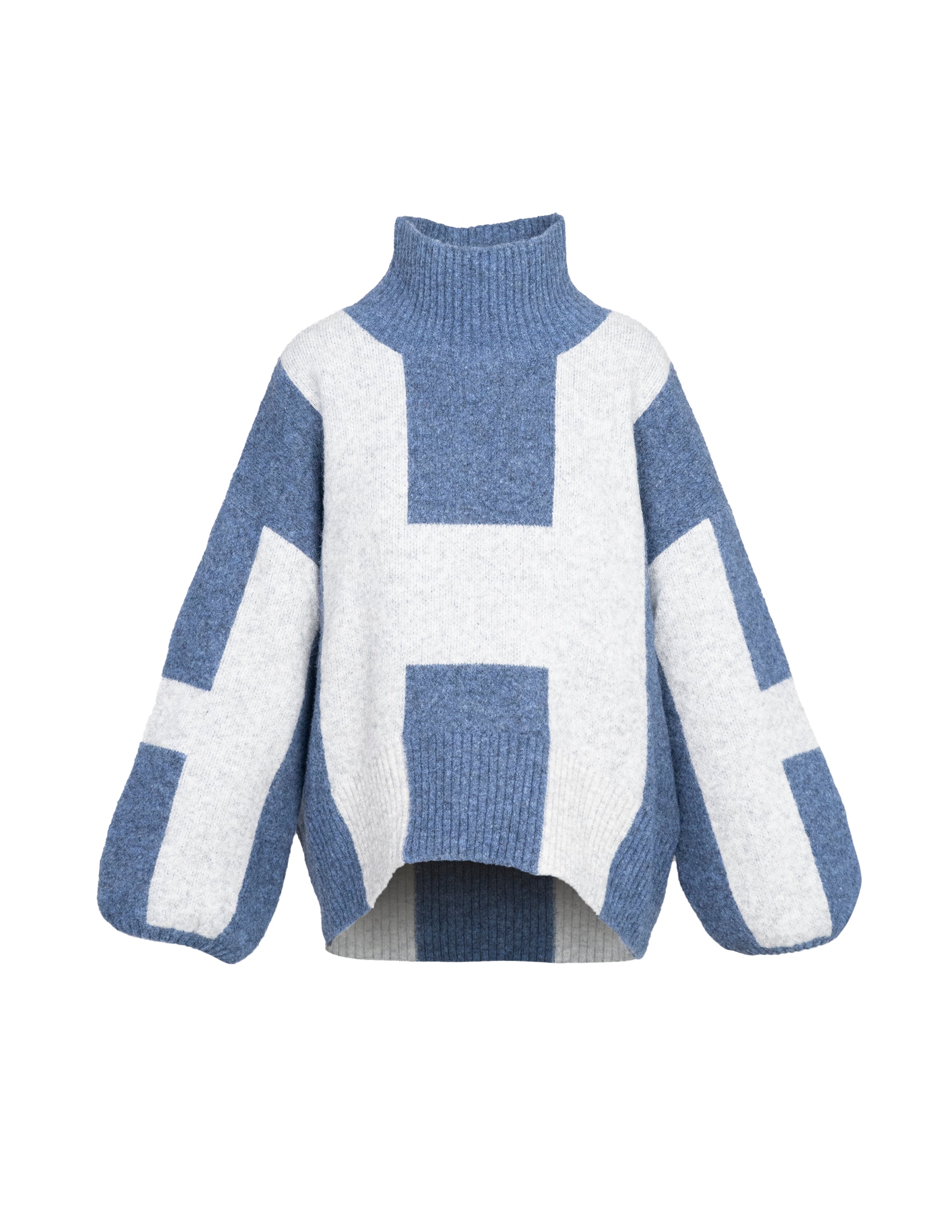 ISA Sweater in Blue/grey melange Sweater Hést   