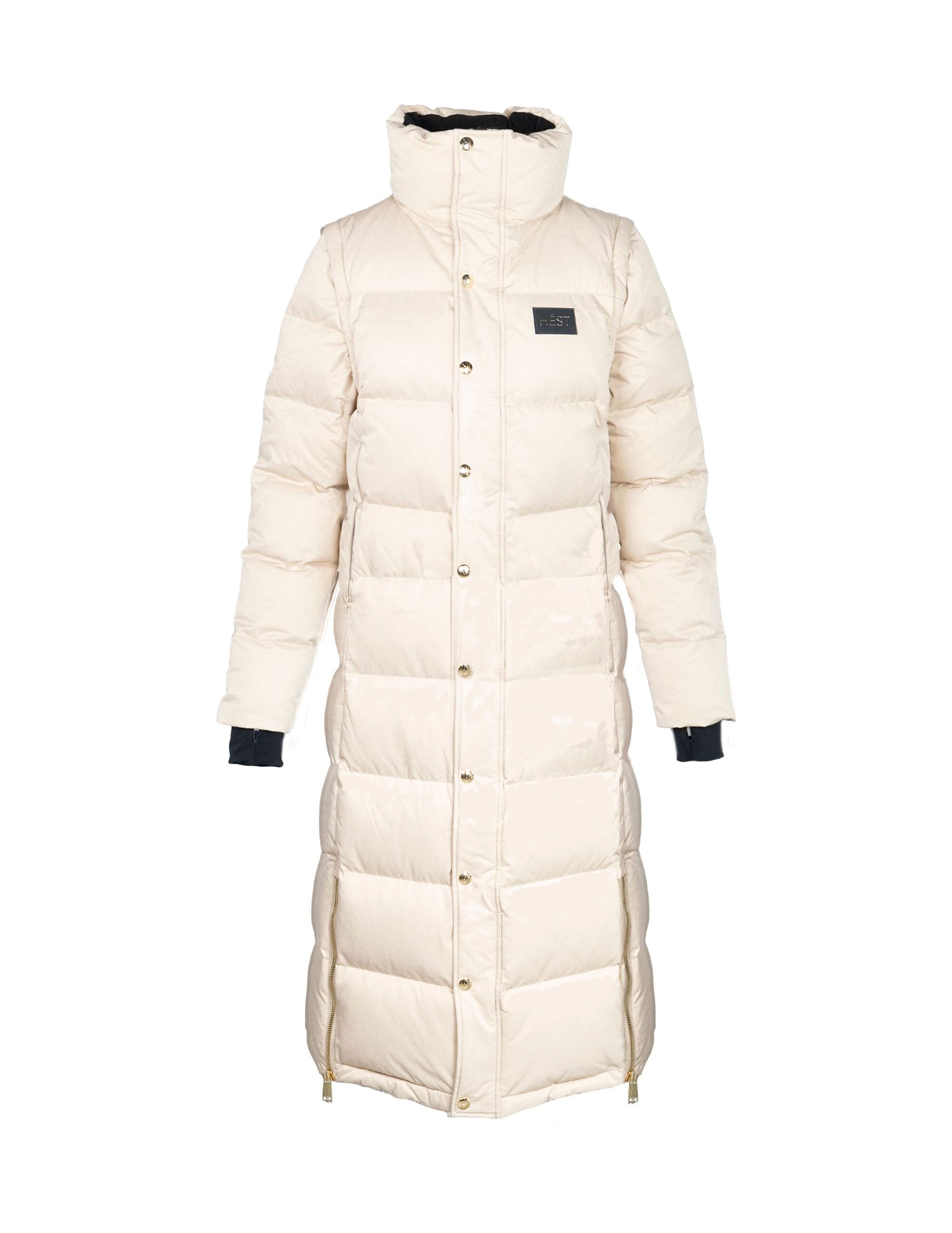 EDDA 2in1 Down Coat/ Vest in Beige Jackets Hést   