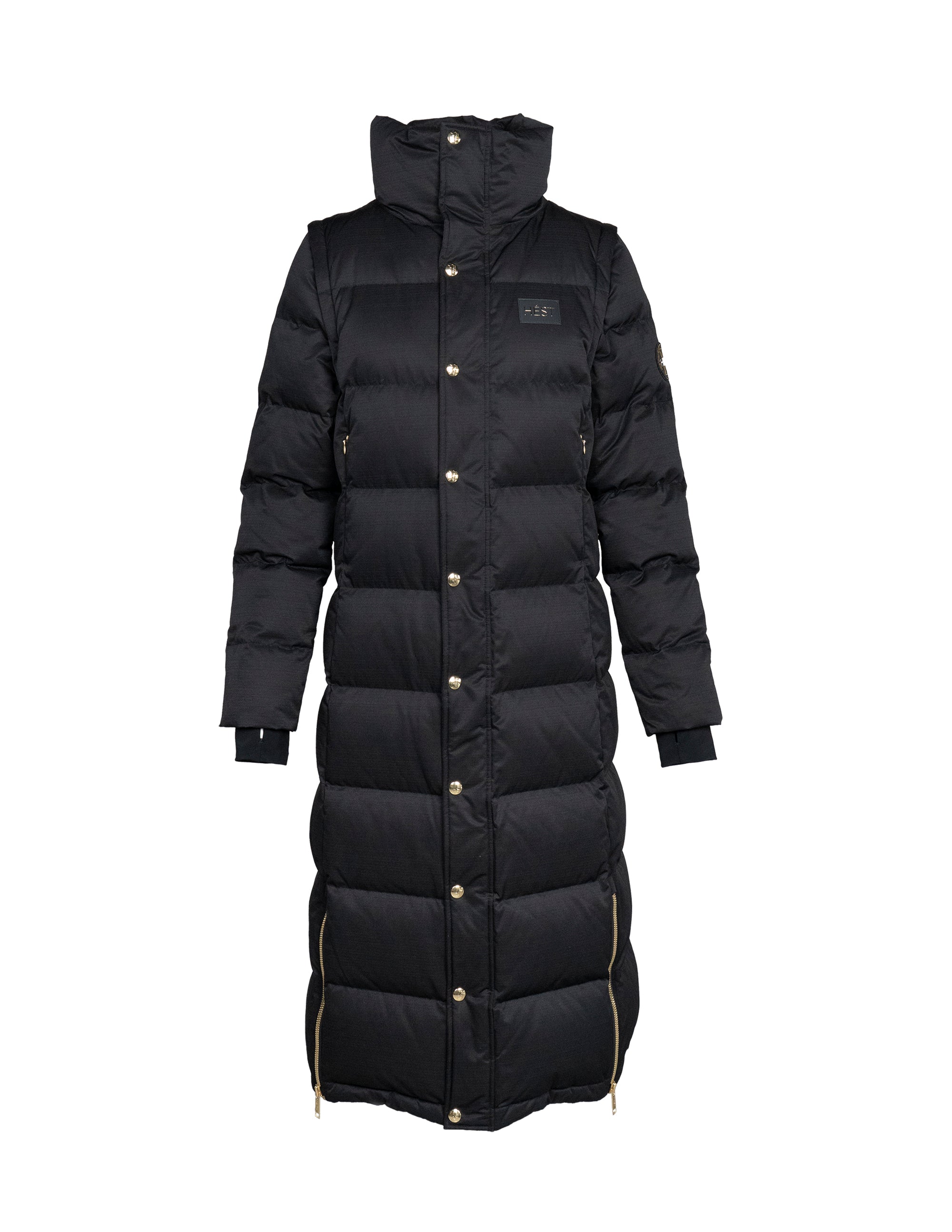 EDDA 2in1 Down Coat/ Vest in Black Jackets Hést   